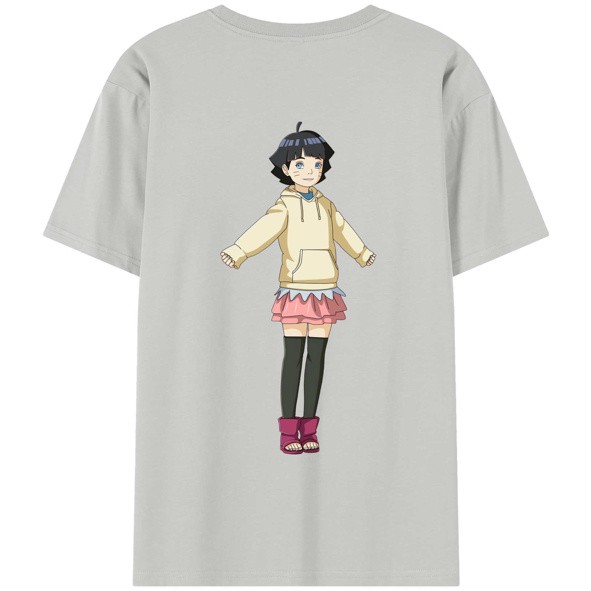 （画像用） NARUTO -ナルト- うずまき ヒマワリ Uzumaki Himawari レディース半袖Tシャツ(バックプリント)