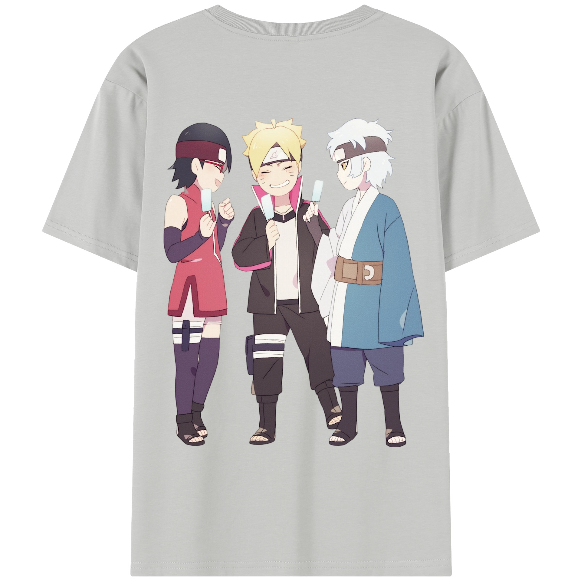（画像用） NARUTO -ナルト- うちは サラダ Uchiha Sarada レディース半袖Tシャツ(バックプリント)