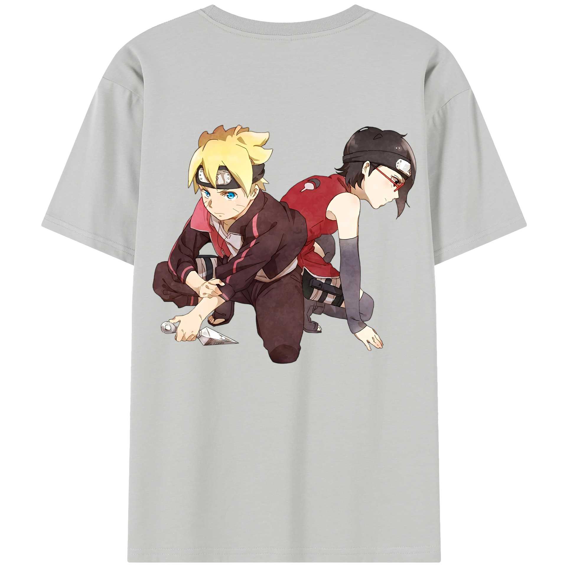 （画像用） NARUTO -ナルト- うちは サラダ Uchiha Sarada レディース半袖Tシャツ(バックプリント)