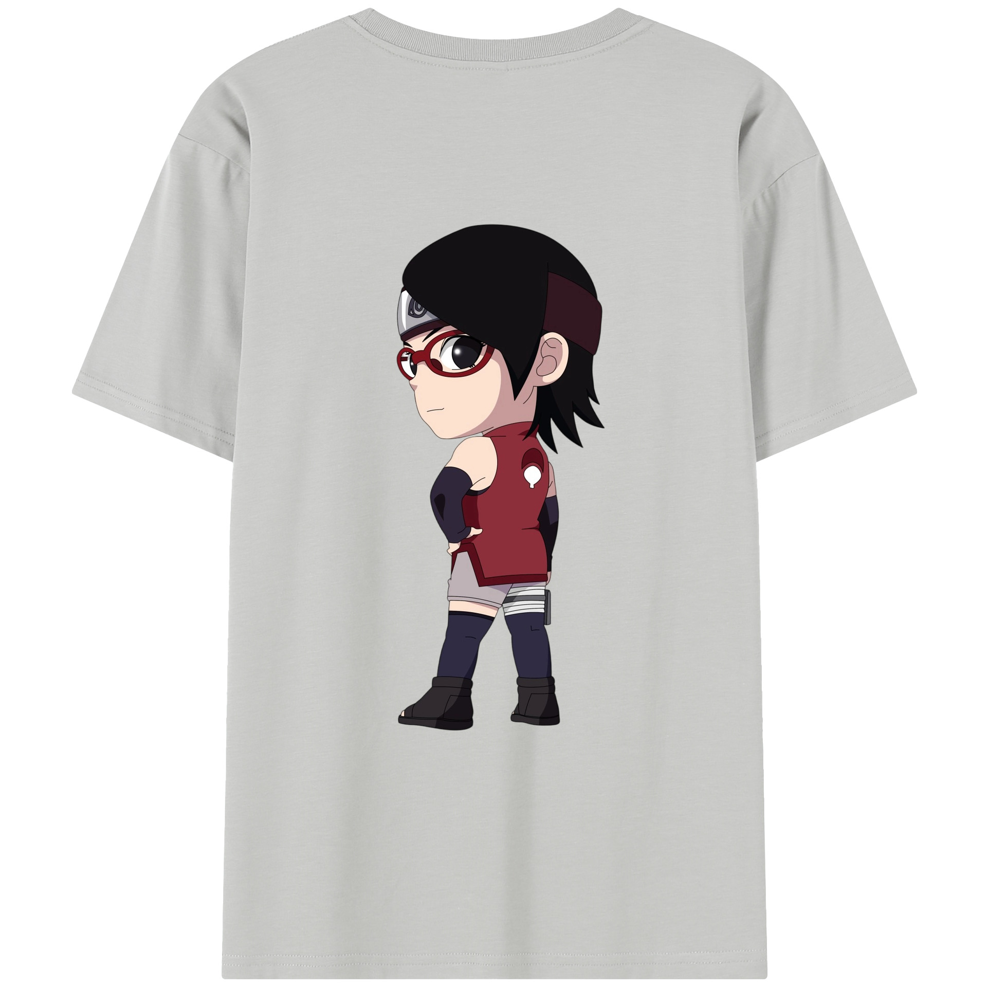 （画像用） NARUTO -ナルト- うちは サラダ Uchiha Sarada レディース半袖Tシャツ(バックプリント)
