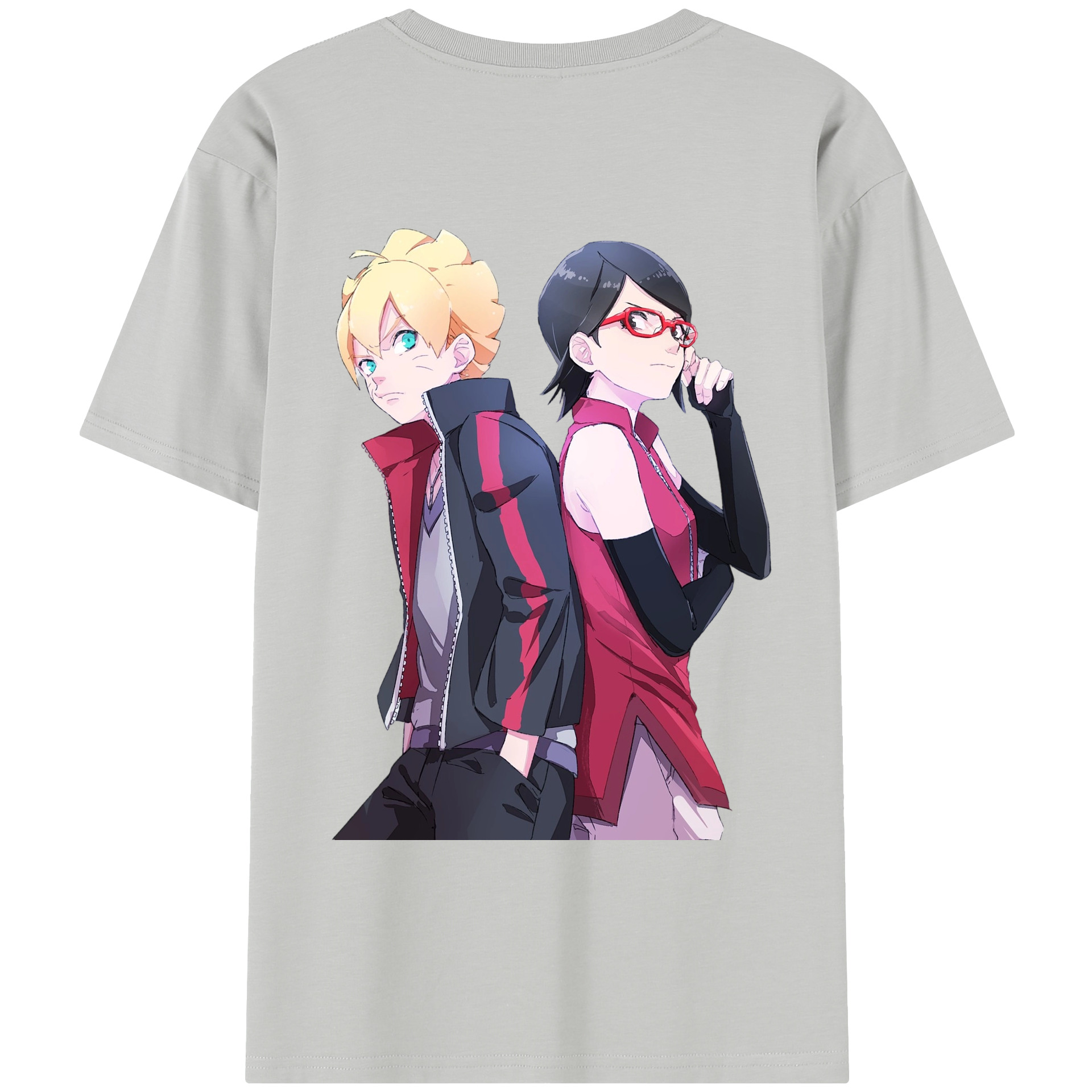 （画像用） NARUTO -ナルト- うちは サラダ Uchiha Sarada レディース半袖Tシャツ(バックプリント)
