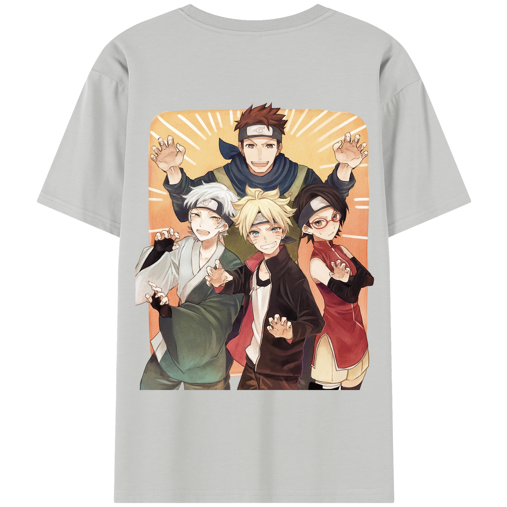 （画像用） NARUTO -ナルト- うちは サラダ Uchiha Sarada レディース半袖Tシャツ(バックプリント)