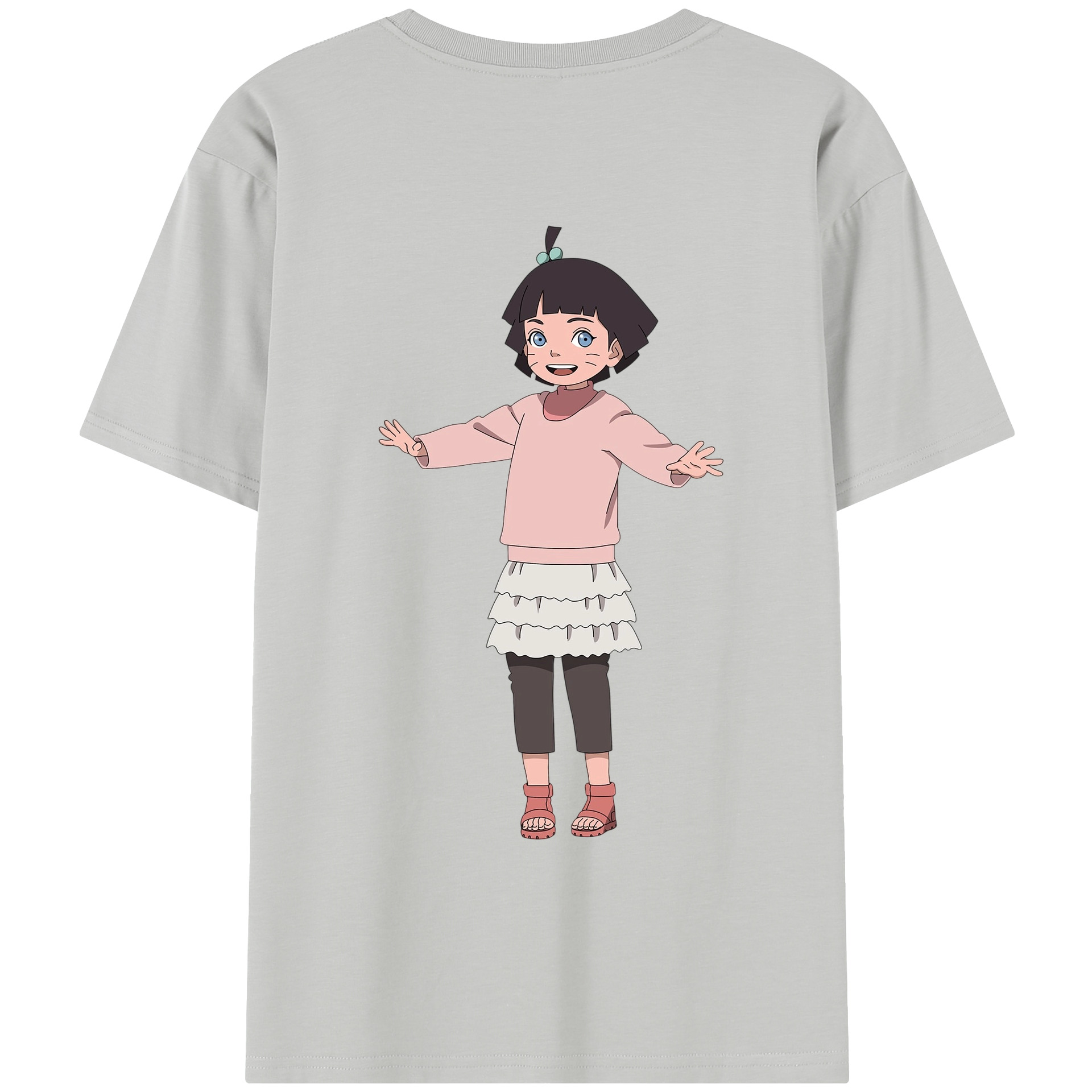 （画像用） NARUTO -ナルト- うずまき ヒマワリ Uzumaki Himawari レディース半袖Tシャツ(バックプリント)