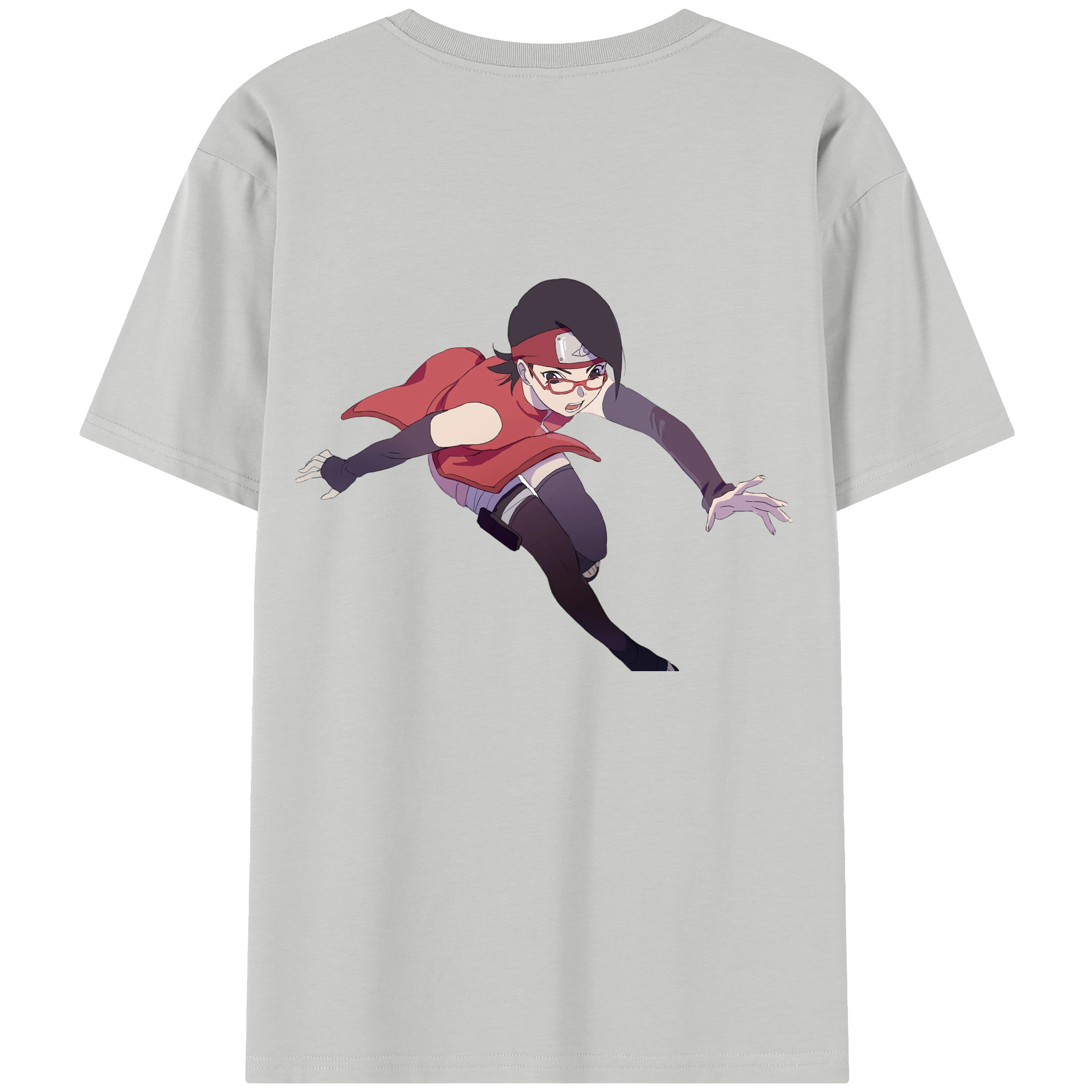 （画像用） NARUTO -ナルト- うちは サラダ Uchiha Sarada レディース半袖Tシャツ(バックプリント)