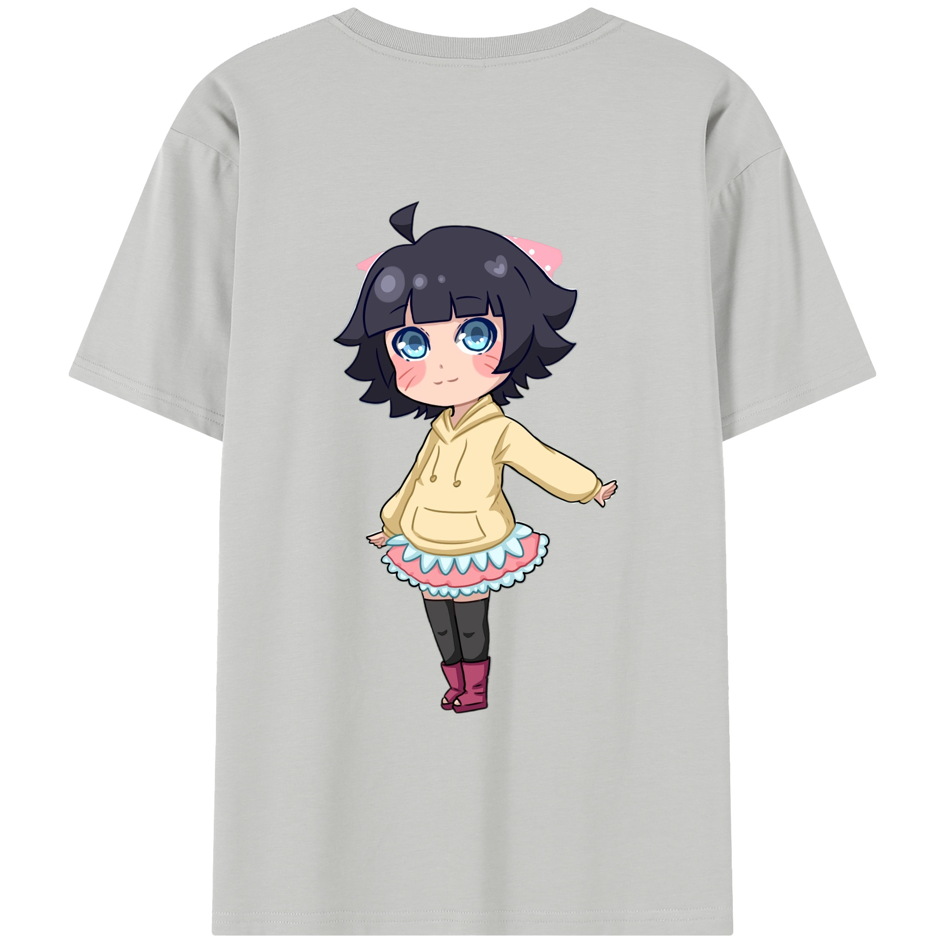 （画像用） NARUTO -ナルト- うずまき ヒマワリ Uzumaki Himawari レディース半袖Tシャツ(バックプリント)