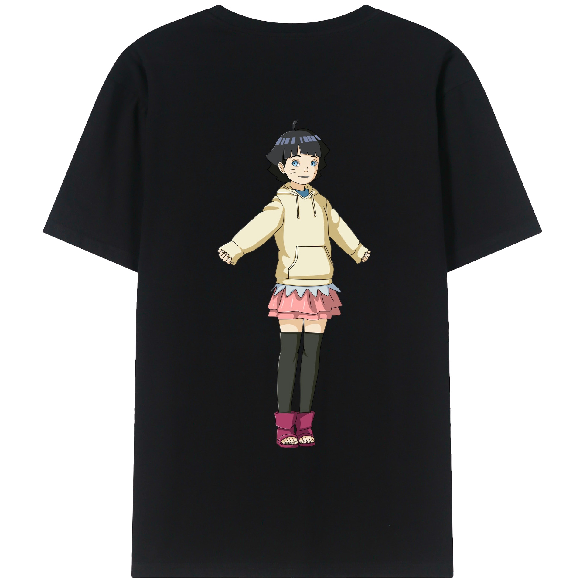 （画像用） NARUTO -ナルト- うずまき ヒマワリ Uzumaki Himawari レディース半袖Tシャツ(バックプリント)