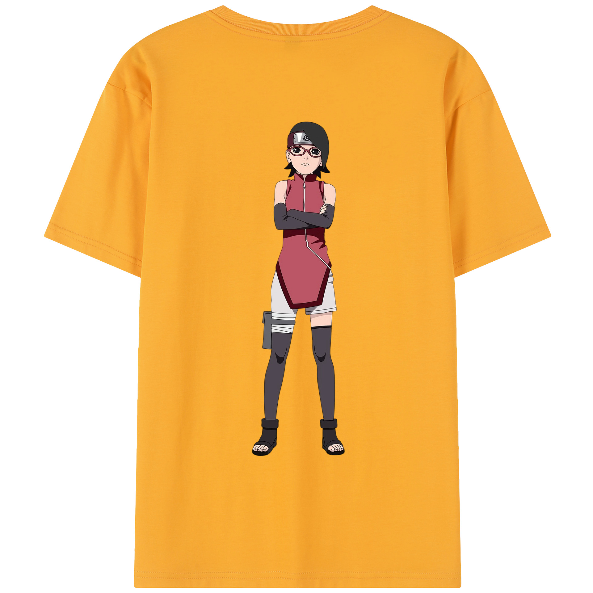 （画像用） NARUTO -ナルト- うちは サラダ Uchiha Sarada レディース半袖Tシャツ(バックプリント)