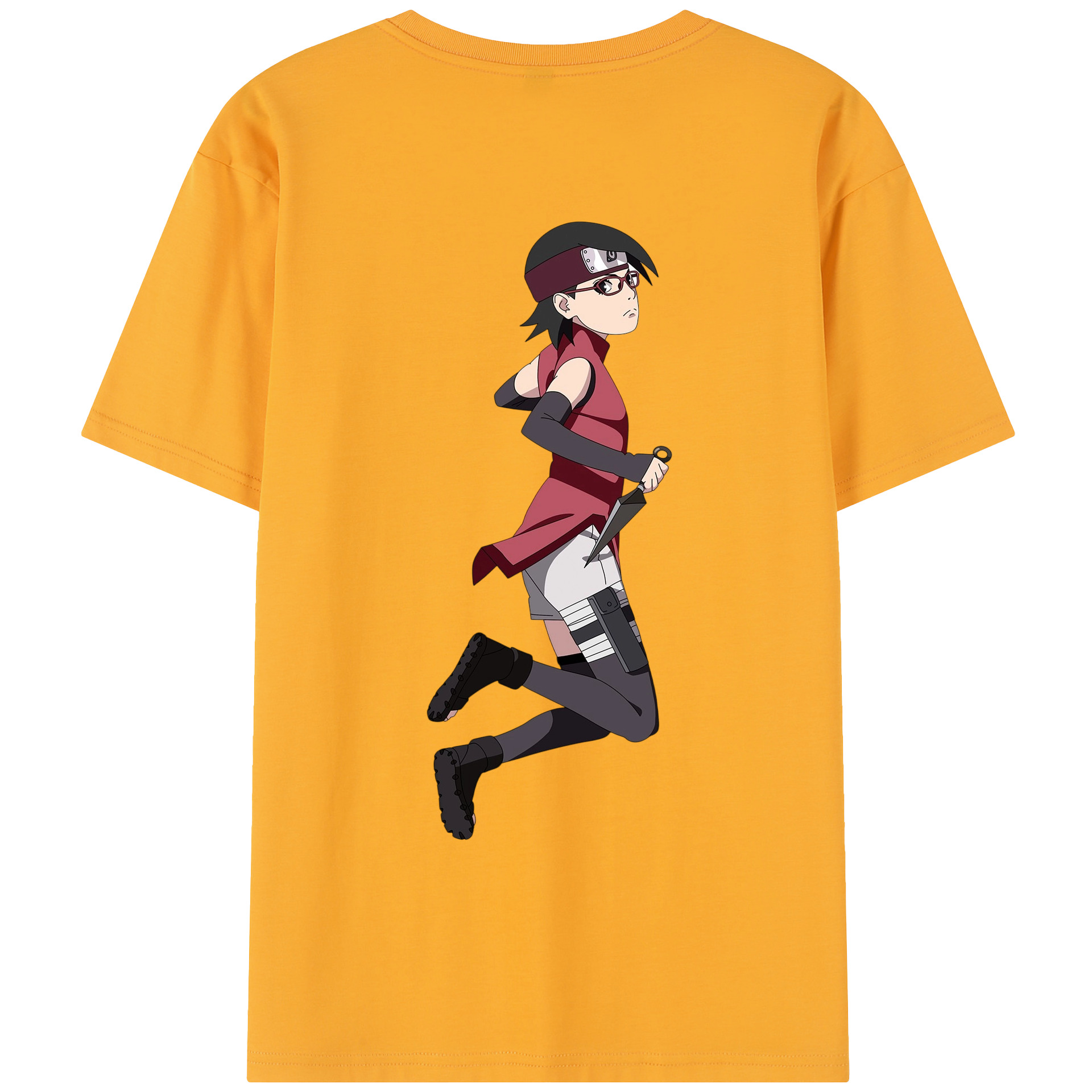 （画像用） NARUTO -ナルト- うちは サラダ Uchiha Sarada レディース半袖Tシャツ(バックプリント)
