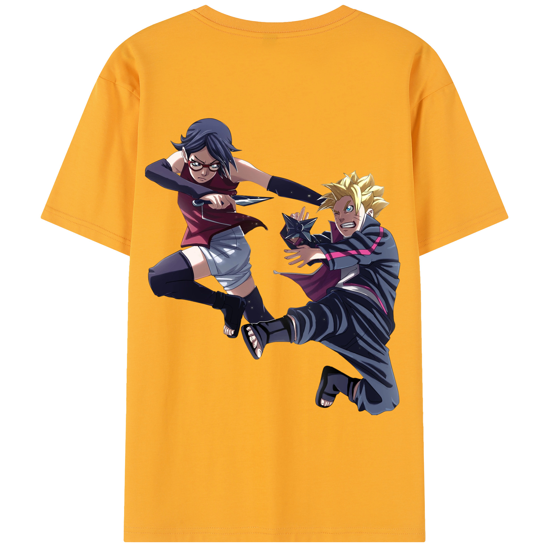 （画像用） NARUTO -ナルト- うちは サラダ Uchiha Sarada レディース半袖Tシャツ(バックプリント)