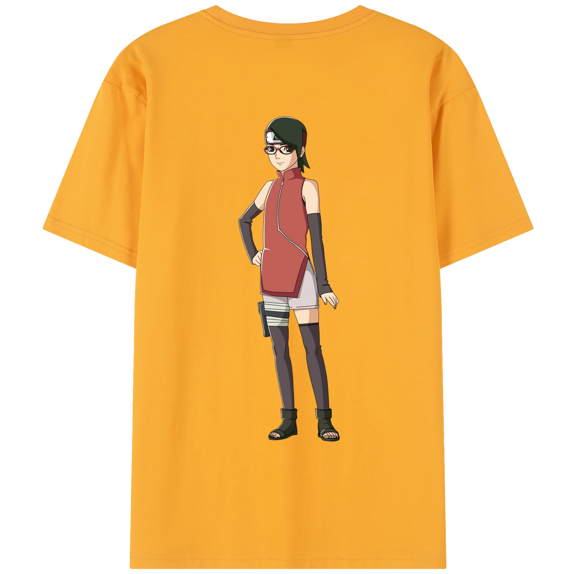 （画像用） NARUTO -ナルト- うちは サラダ Uchiha Sarada レディース半袖Tシャツ(バックプリント)