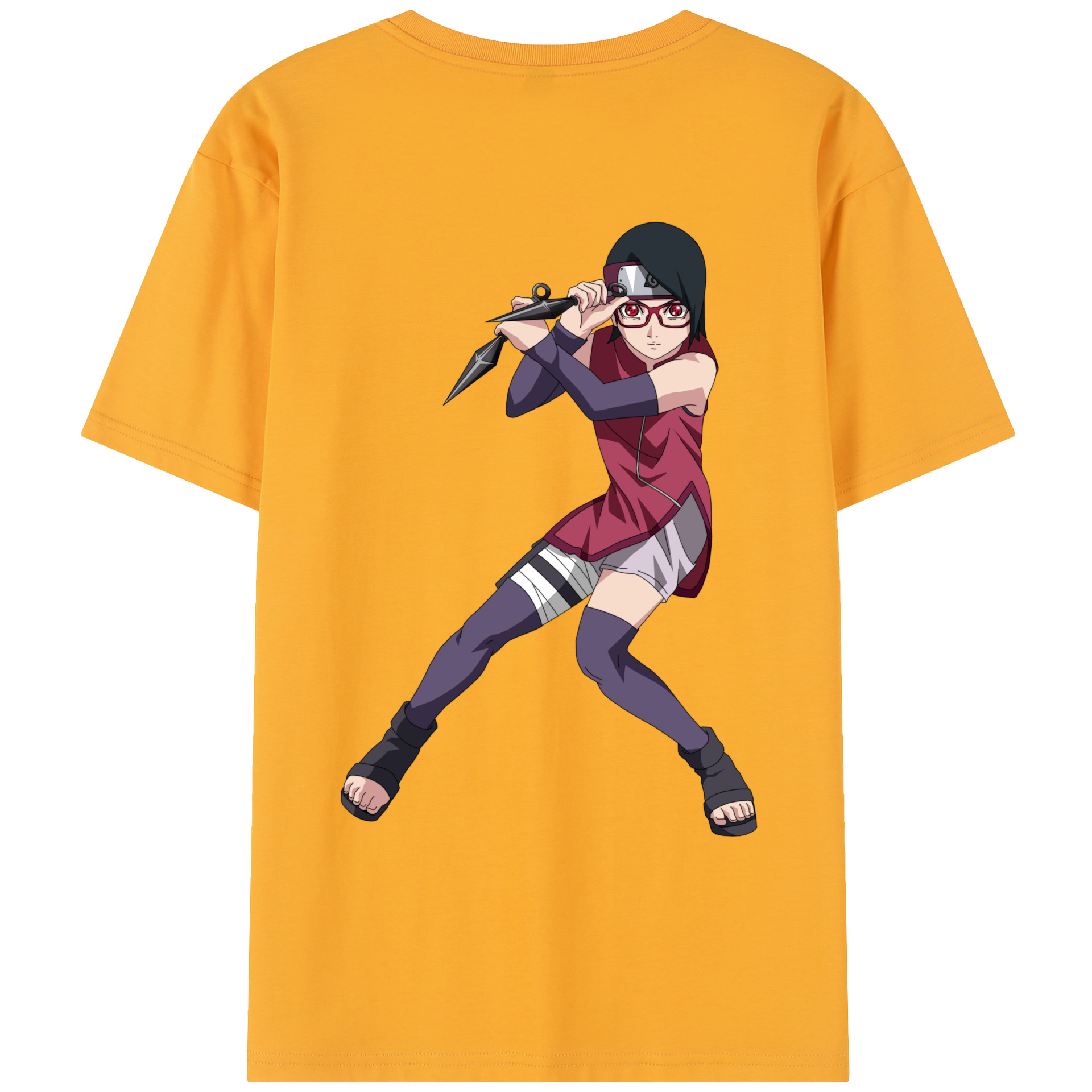 （画像用） NARUTO -ナルト- うちは サラダ Uchiha Sarada レディース半袖Tシャツ(バックプリント)