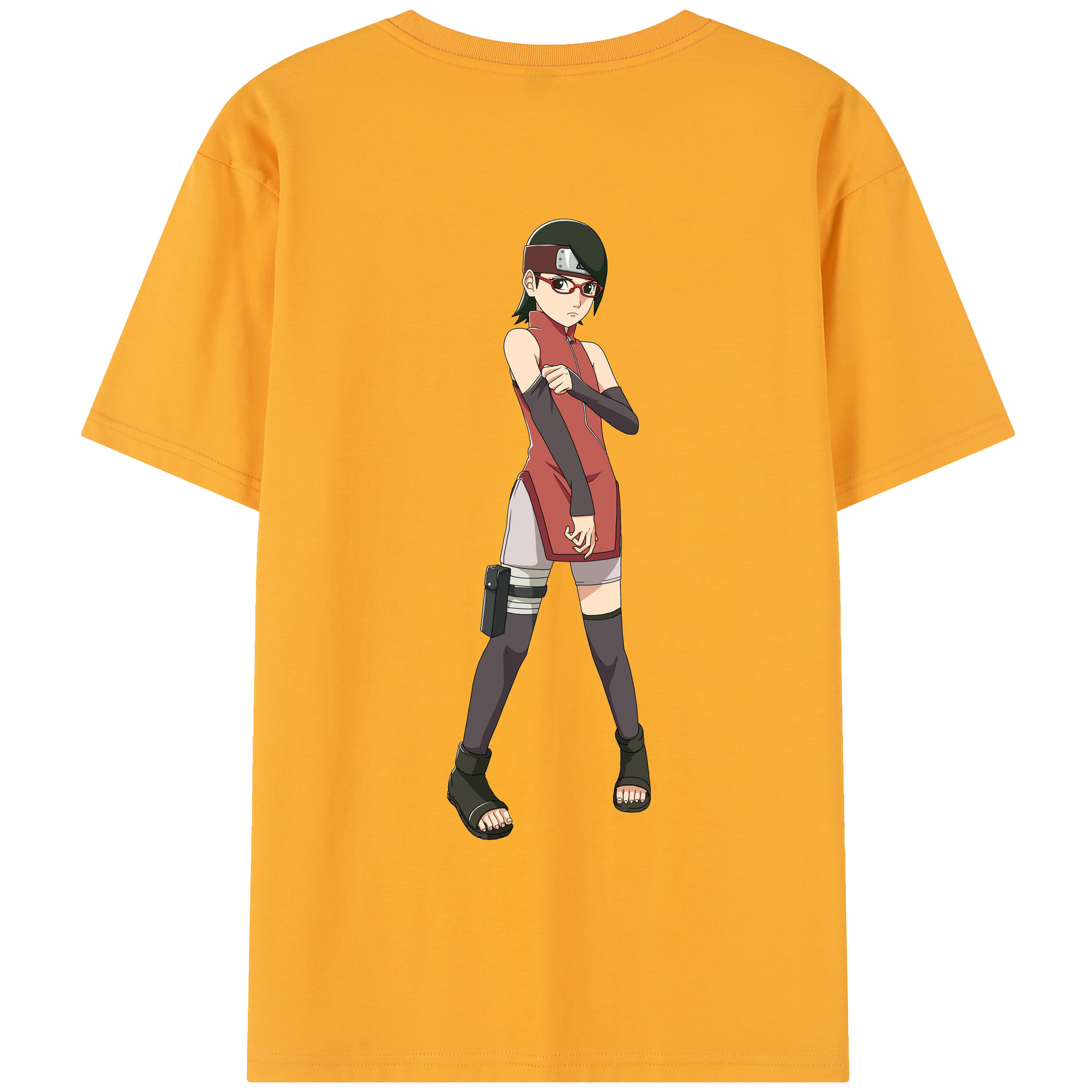 （画像用） NARUTO -ナルト- うちは サラダ Uchiha Sarada レディース半袖Tシャツ(バックプリント)