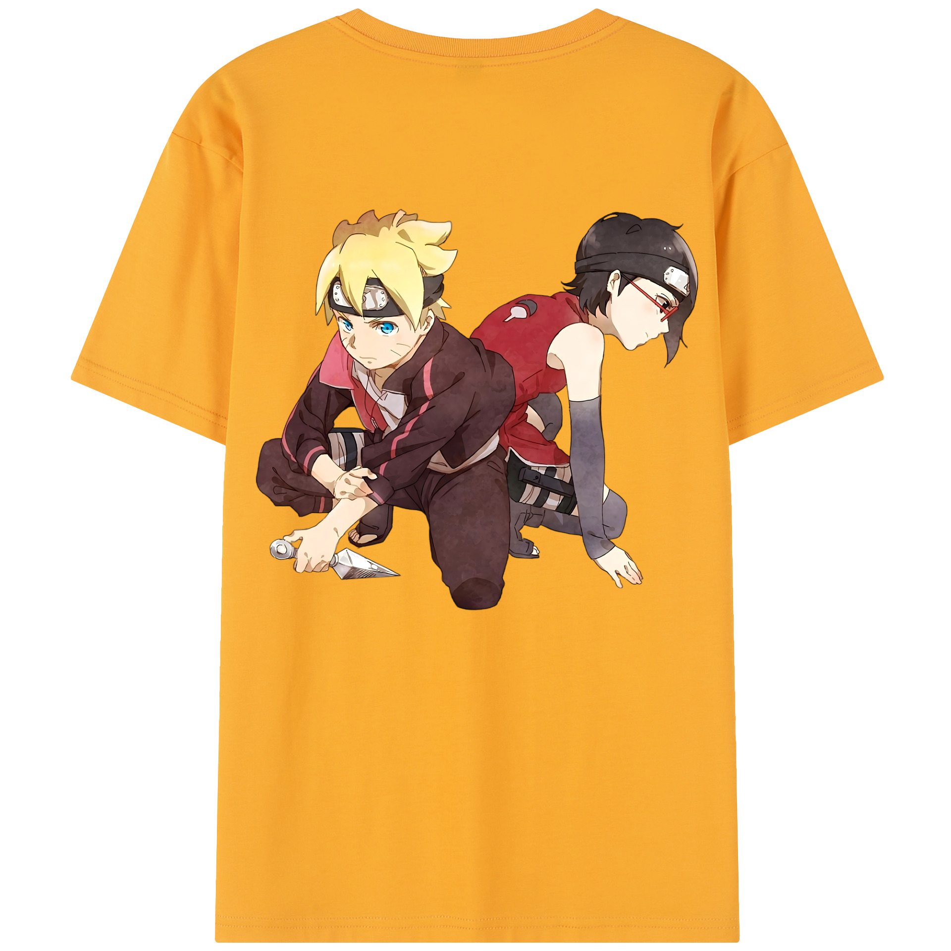 （画像用） NARUTO -ナルト- うちは サラダ Uchiha Sarada レディース半袖Tシャツ(バックプリント)