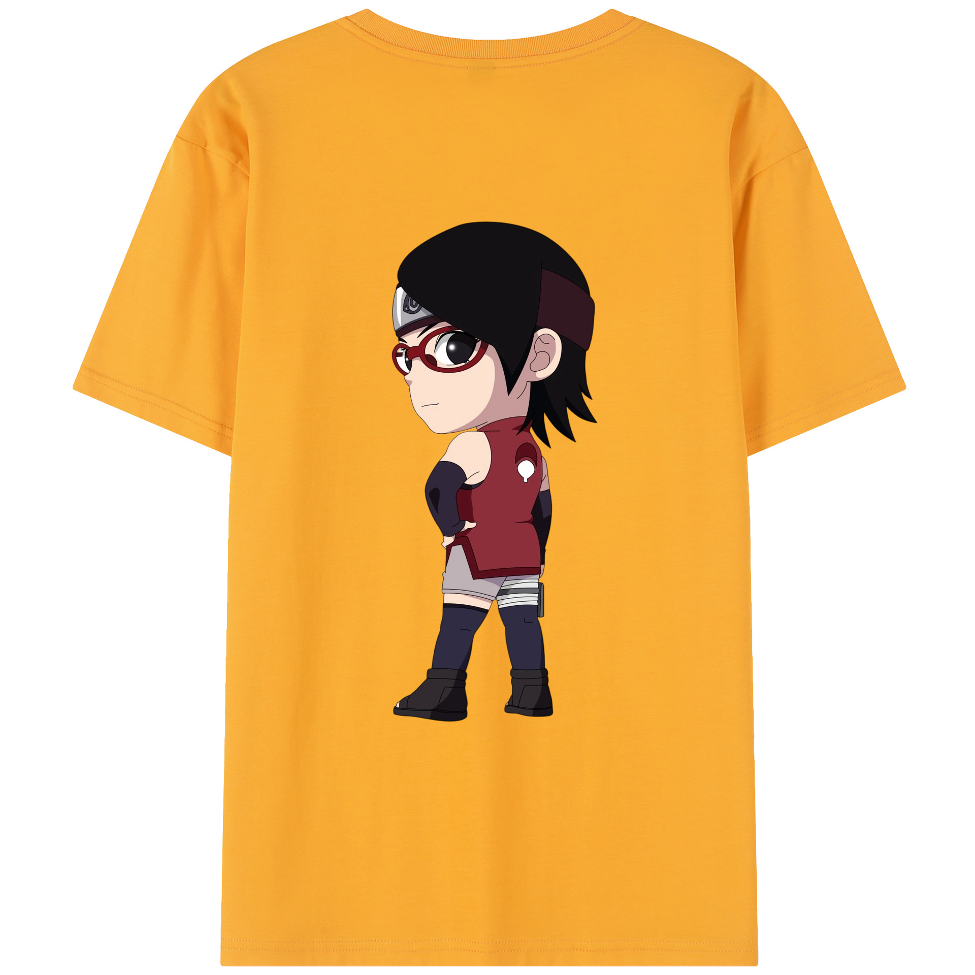 （画像用） NARUTO -ナルト- うちは サラダ Uchiha Sarada レディース半袖Tシャツ(バックプリント)