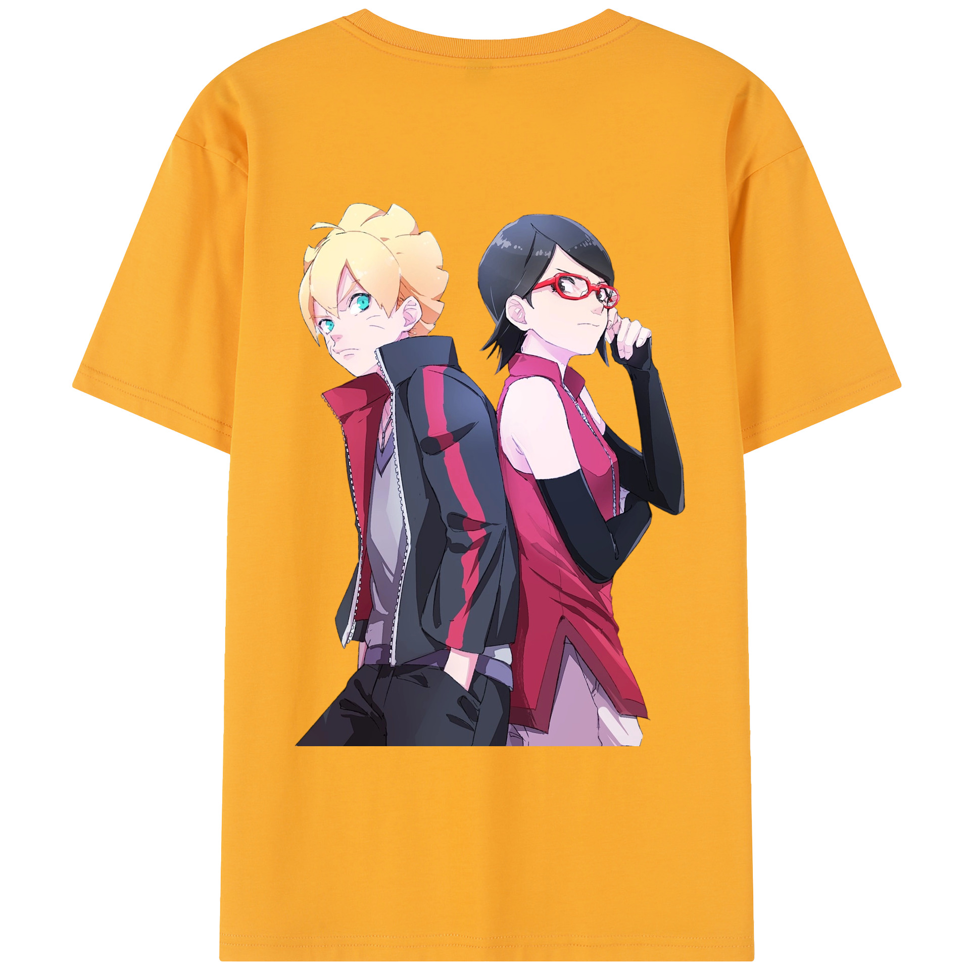 （画像用） NARUTO -ナルト- うちは サラダ Uchiha Sarada レディース半袖Tシャツ(バックプリント)