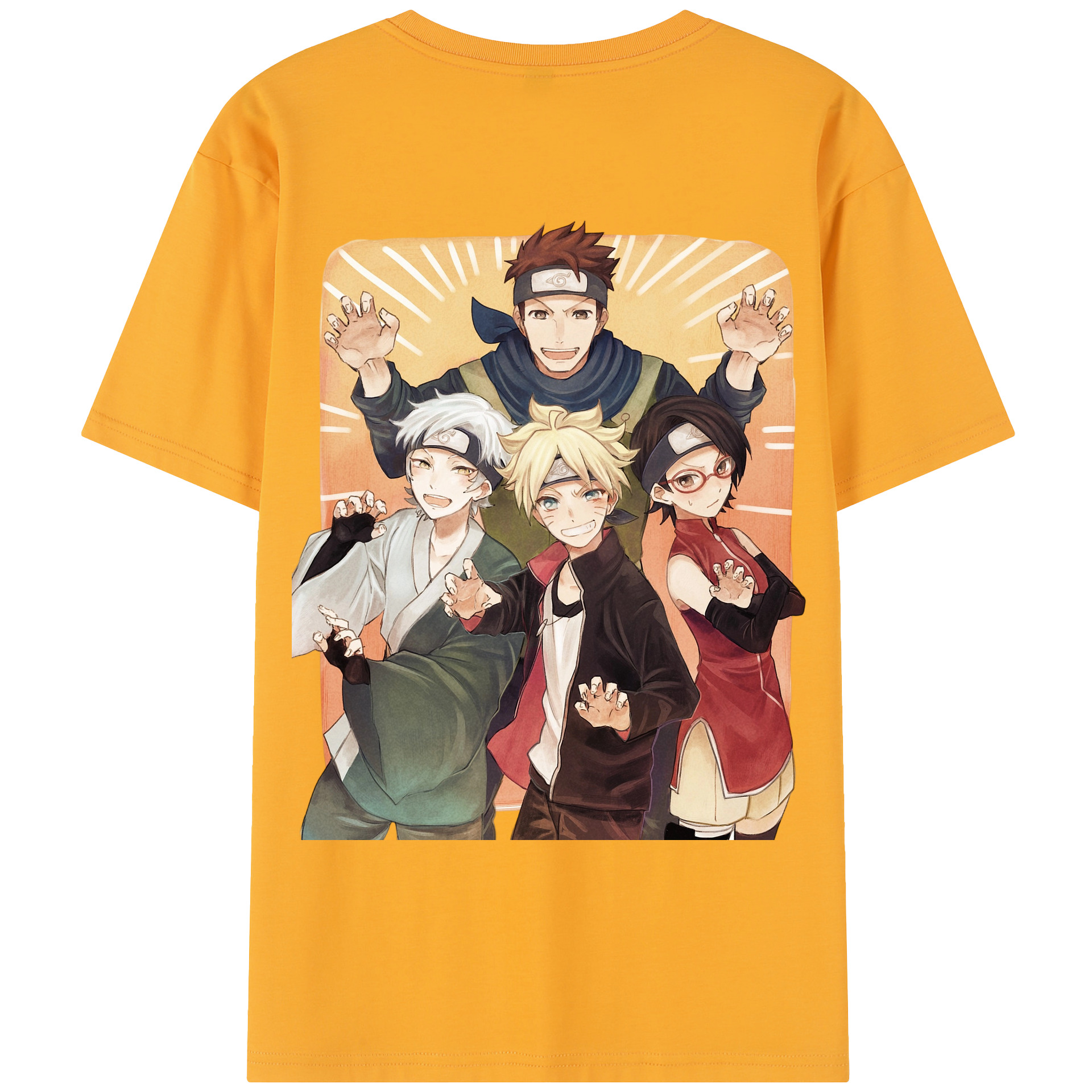 （画像用） NARUTO -ナルト- うちは サラダ Uchiha Sarada レディース半袖Tシャツ(バックプリント)