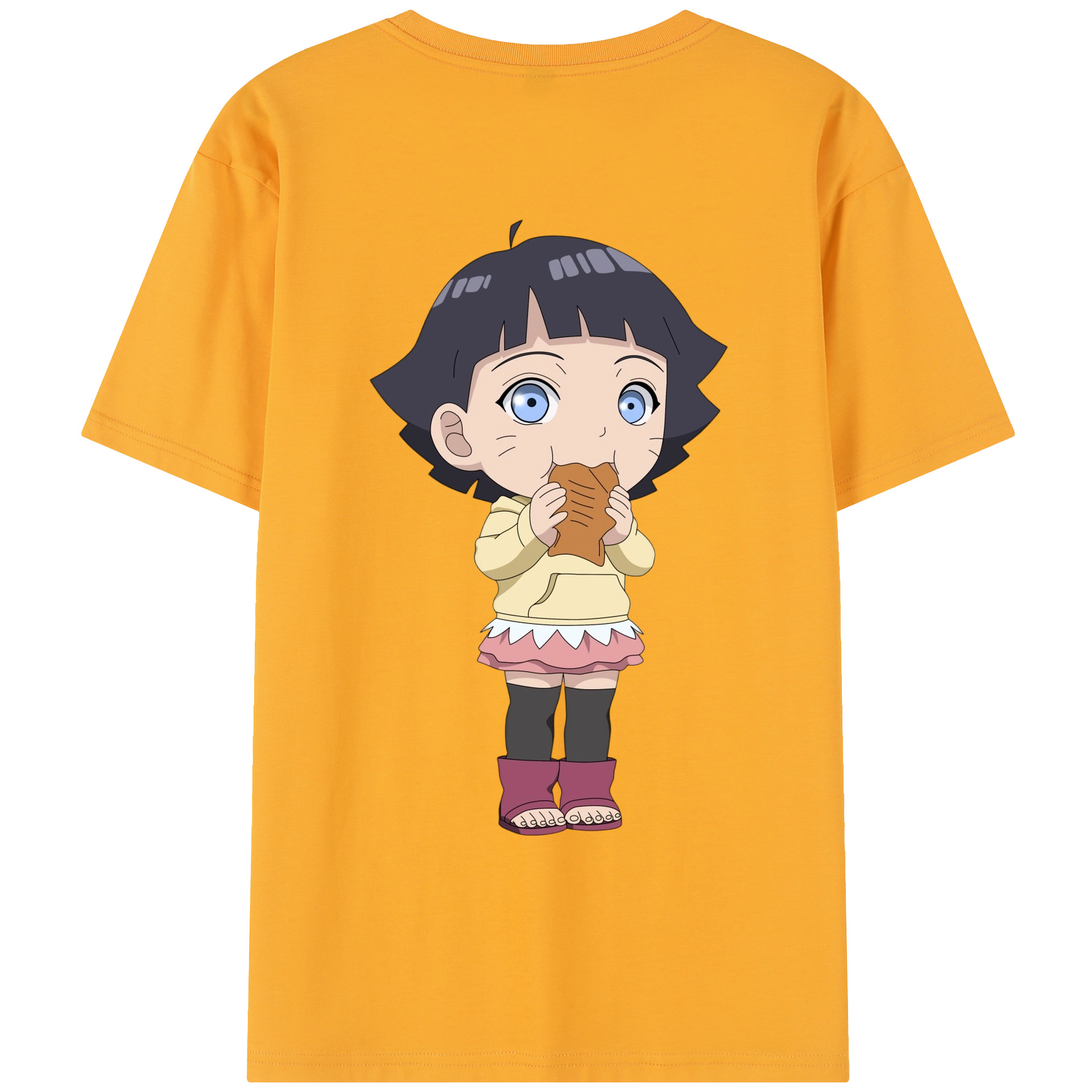（画像用） NARUTO -ナルト- うずまき ヒマワリ Uzumaki Himawari レディース半袖Tシャツ(バックプリント)