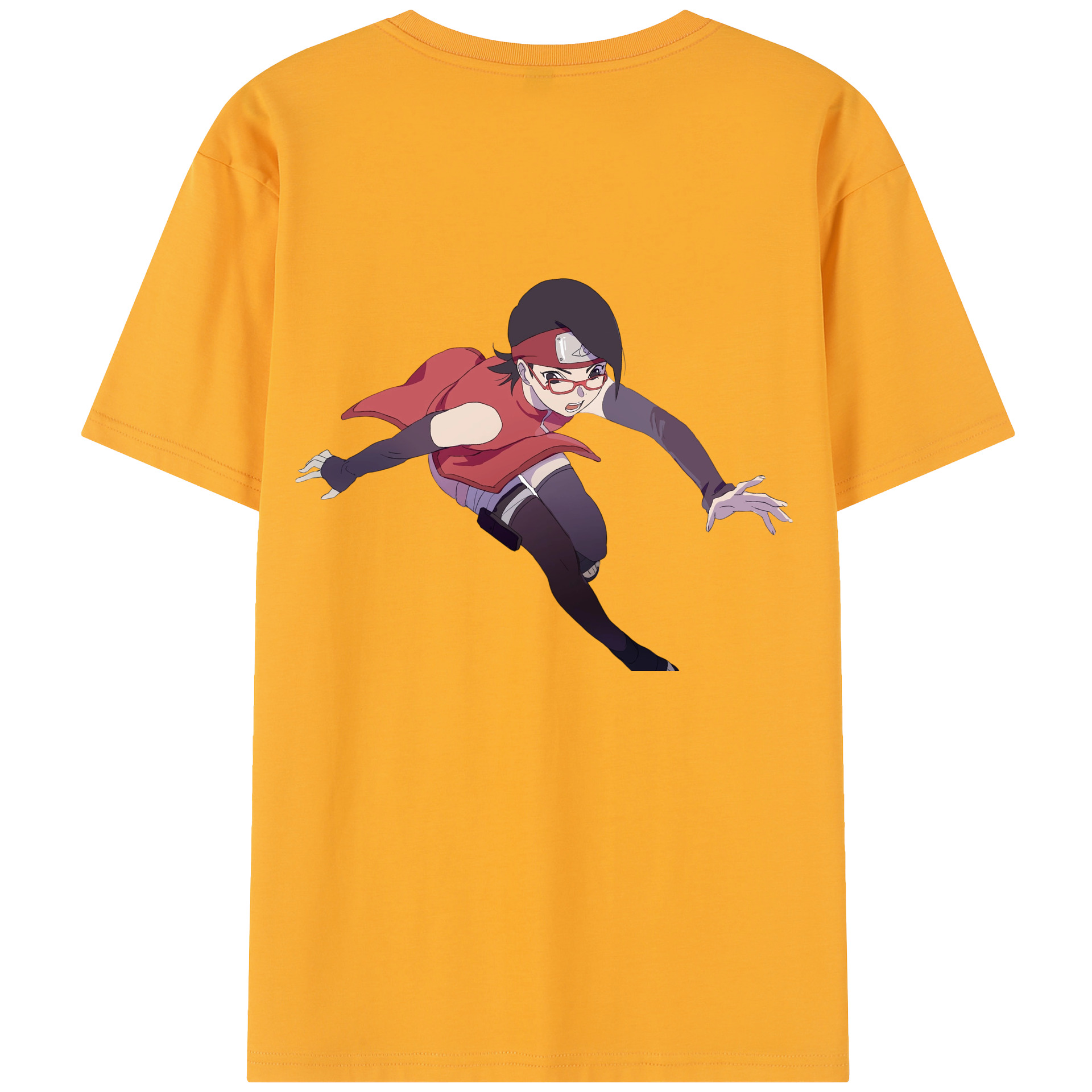 （画像用） NARUTO -ナルト- うちは サラダ Uchiha Sarada レディース半袖Tシャツ(バックプリント)