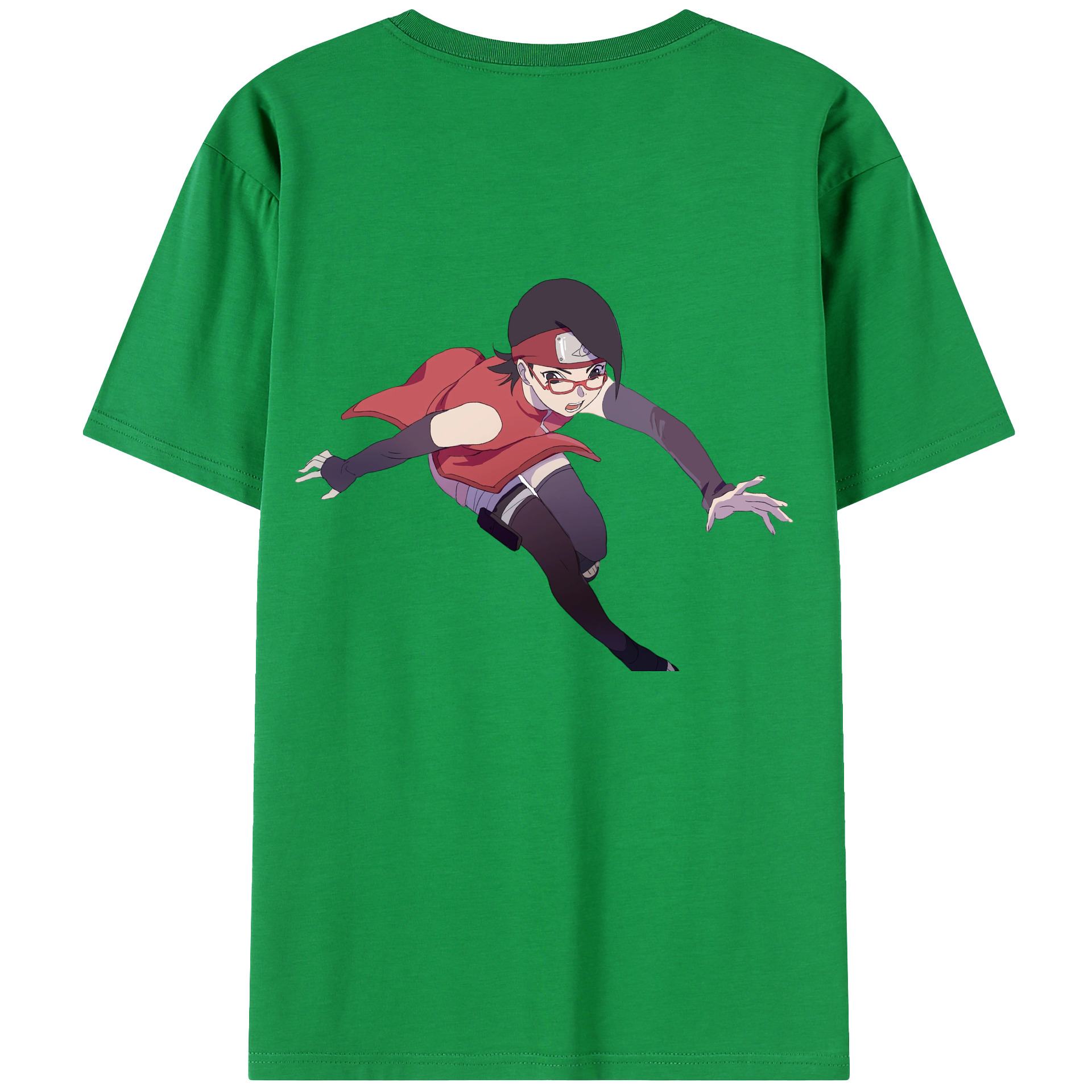 （画像用） NARUTO -ナルト- うちは サラダ Uchiha Sarada レディース半袖Tシャツ(バックプリント)
