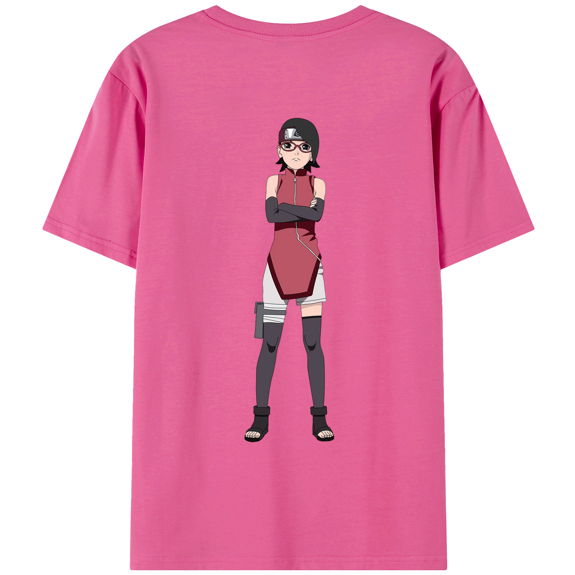 （画像用） NARUTO -ナルト- うちは サラダ Uchiha Sarada レディース半袖Tシャツ(バックプリント)