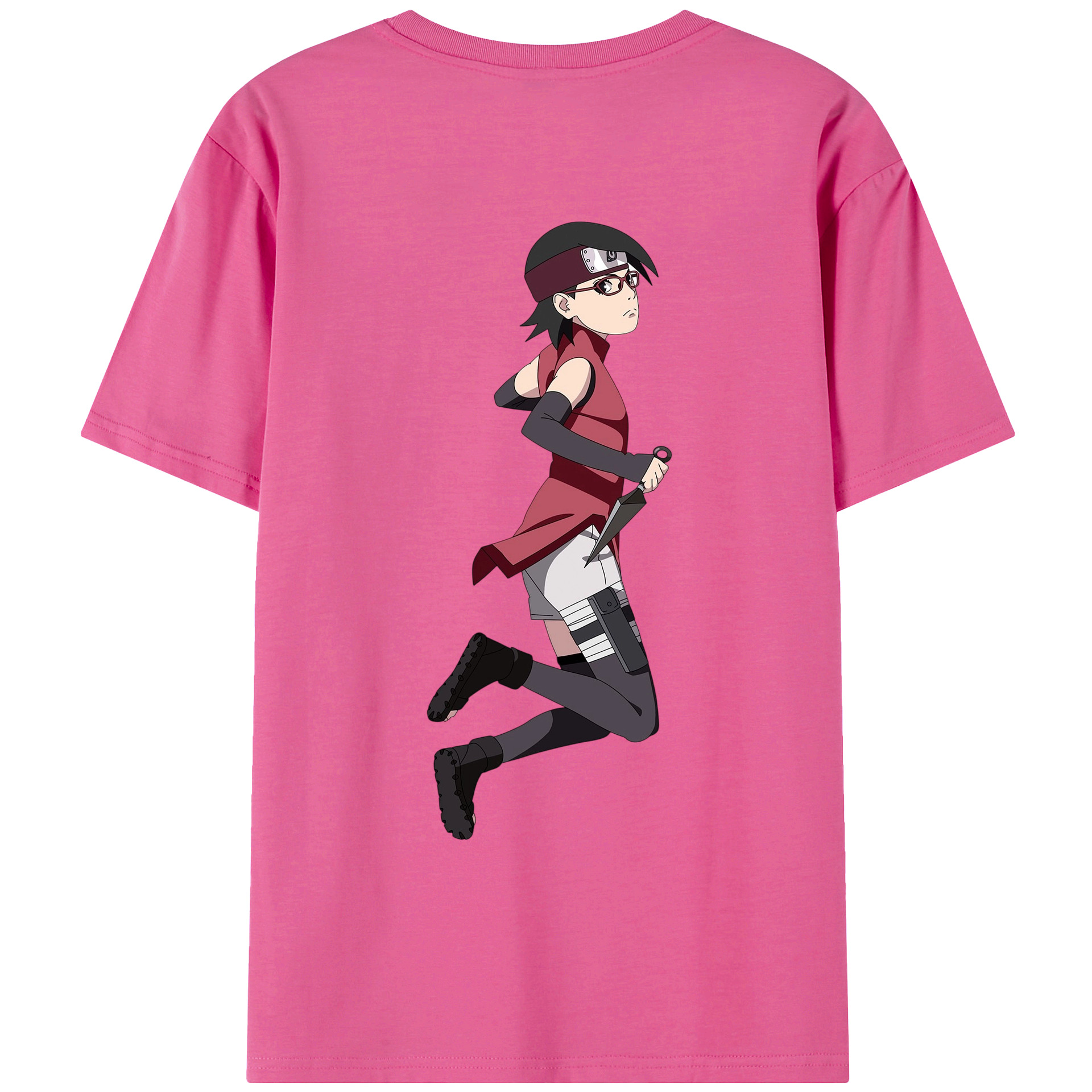 （画像用） NARUTO -ナルト- うちは サラダ Uchiha Sarada レディース半袖Tシャツ(バックプリント)
