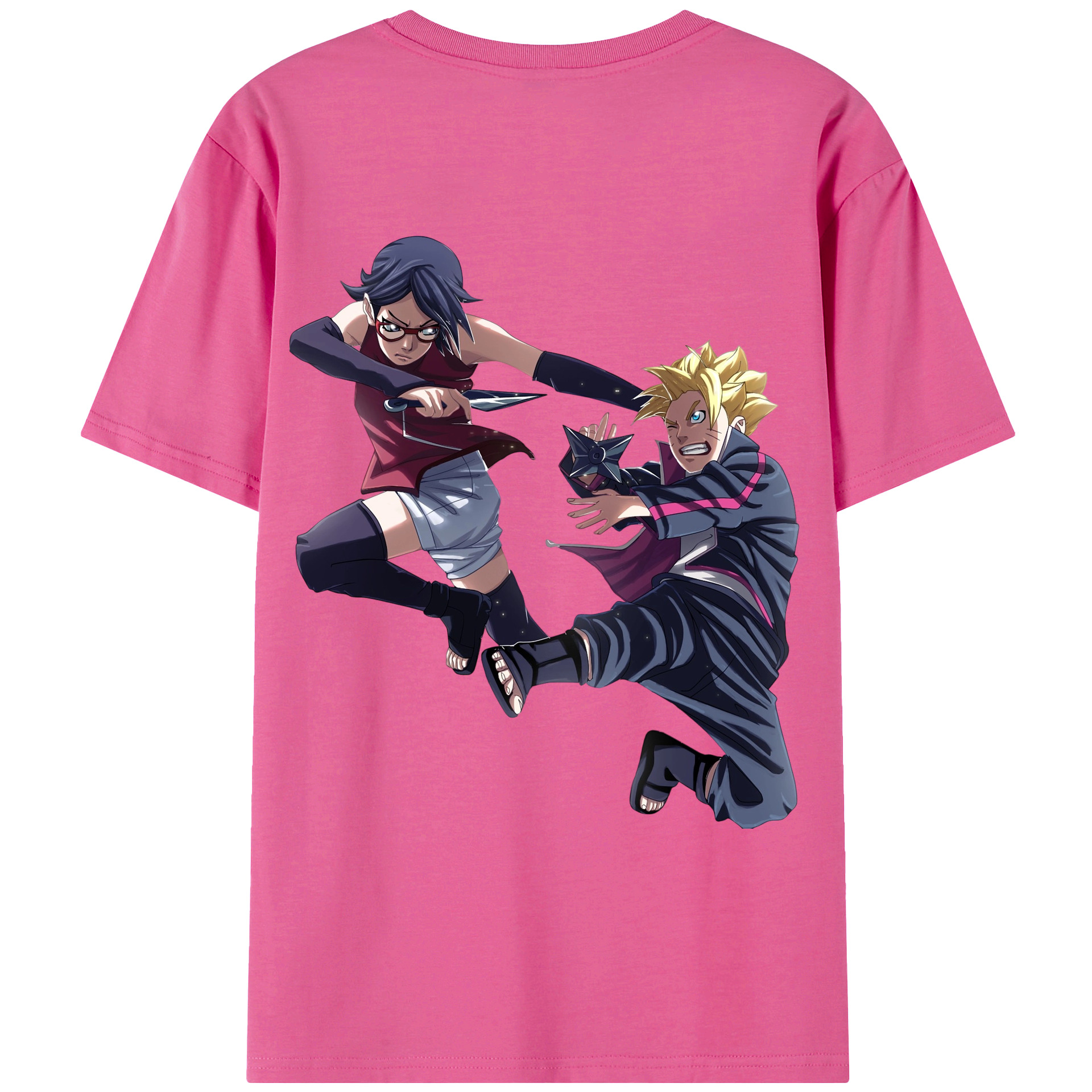 （画像用） NARUTO -ナルト- うちは サラダ Uchiha Sarada レディース半袖Tシャツ(バックプリント)