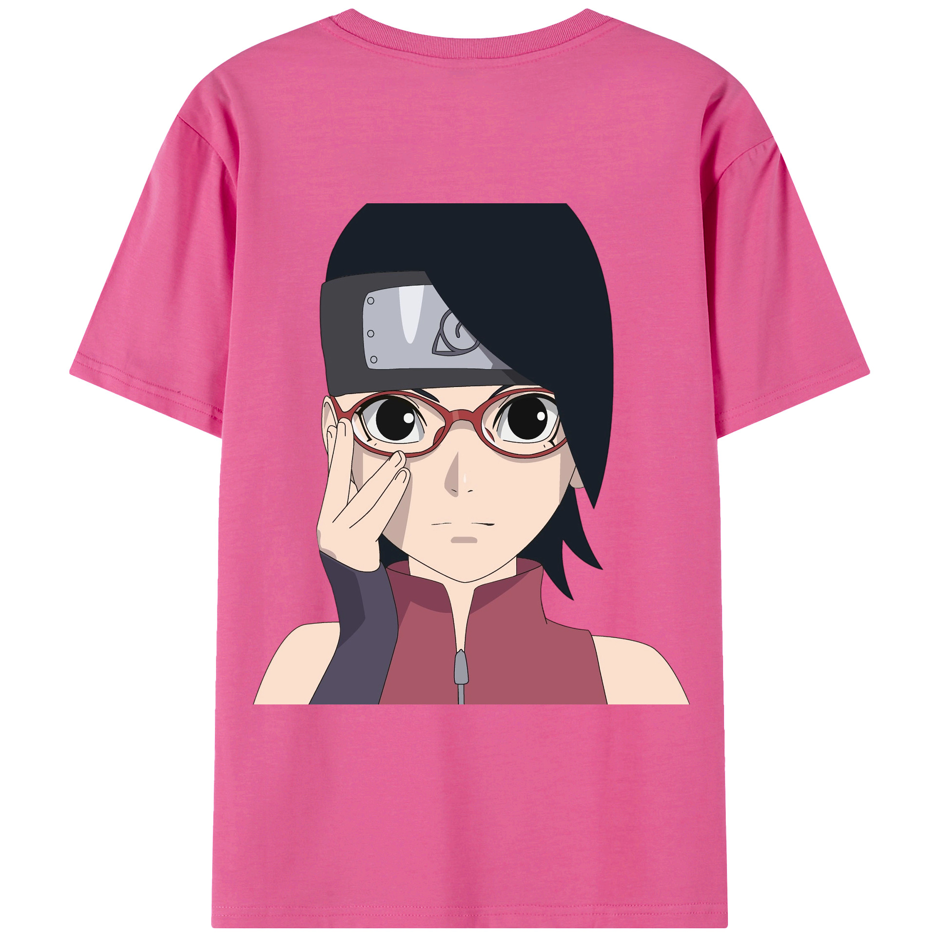 （画像用） NARUTO -ナルト- うちは サラダ Uchiha Sarada レディース半袖Tシャツ(バックプリント)