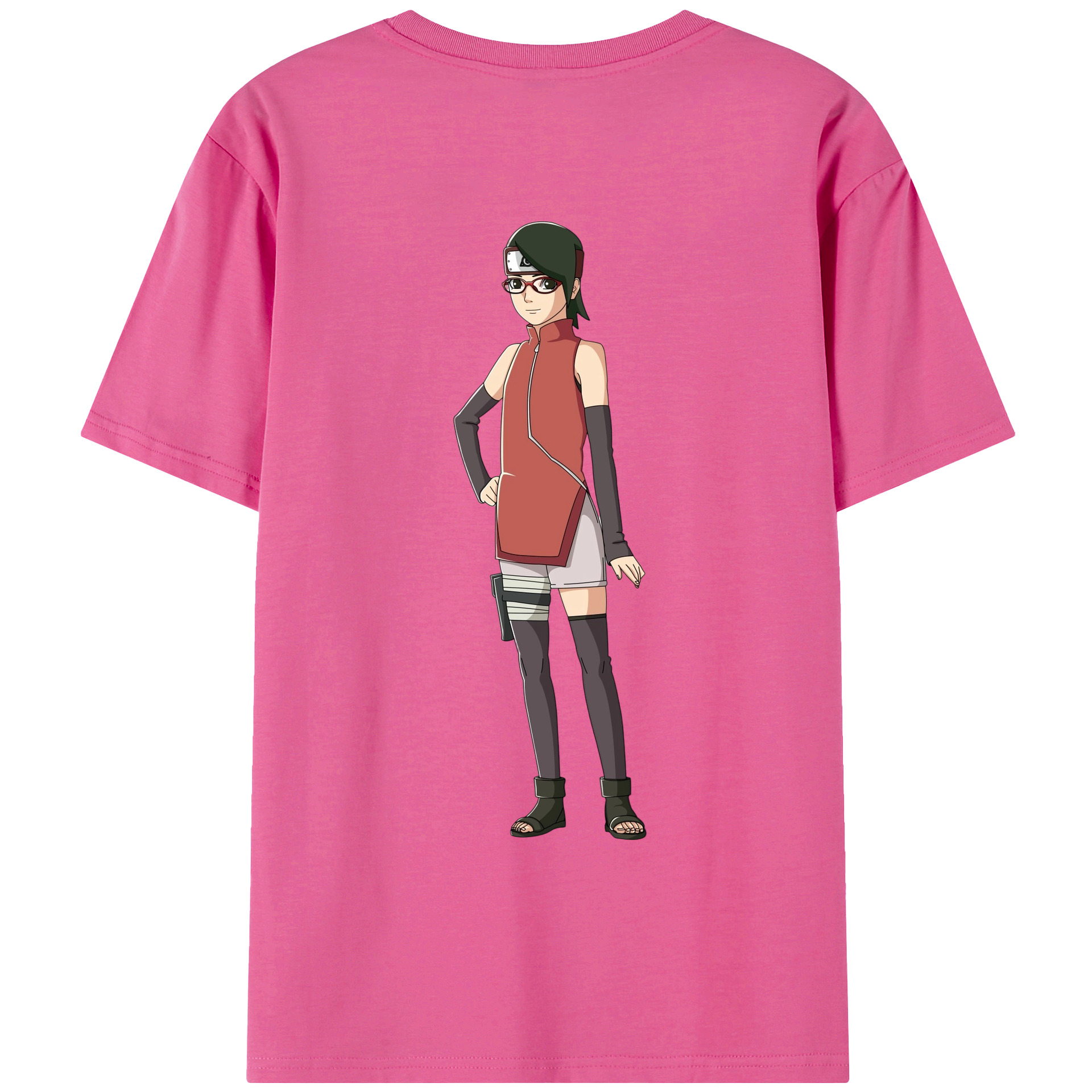 （画像用） NARUTO -ナルト- うちは サラダ Uchiha Sarada レディース半袖Tシャツ(バックプリント)