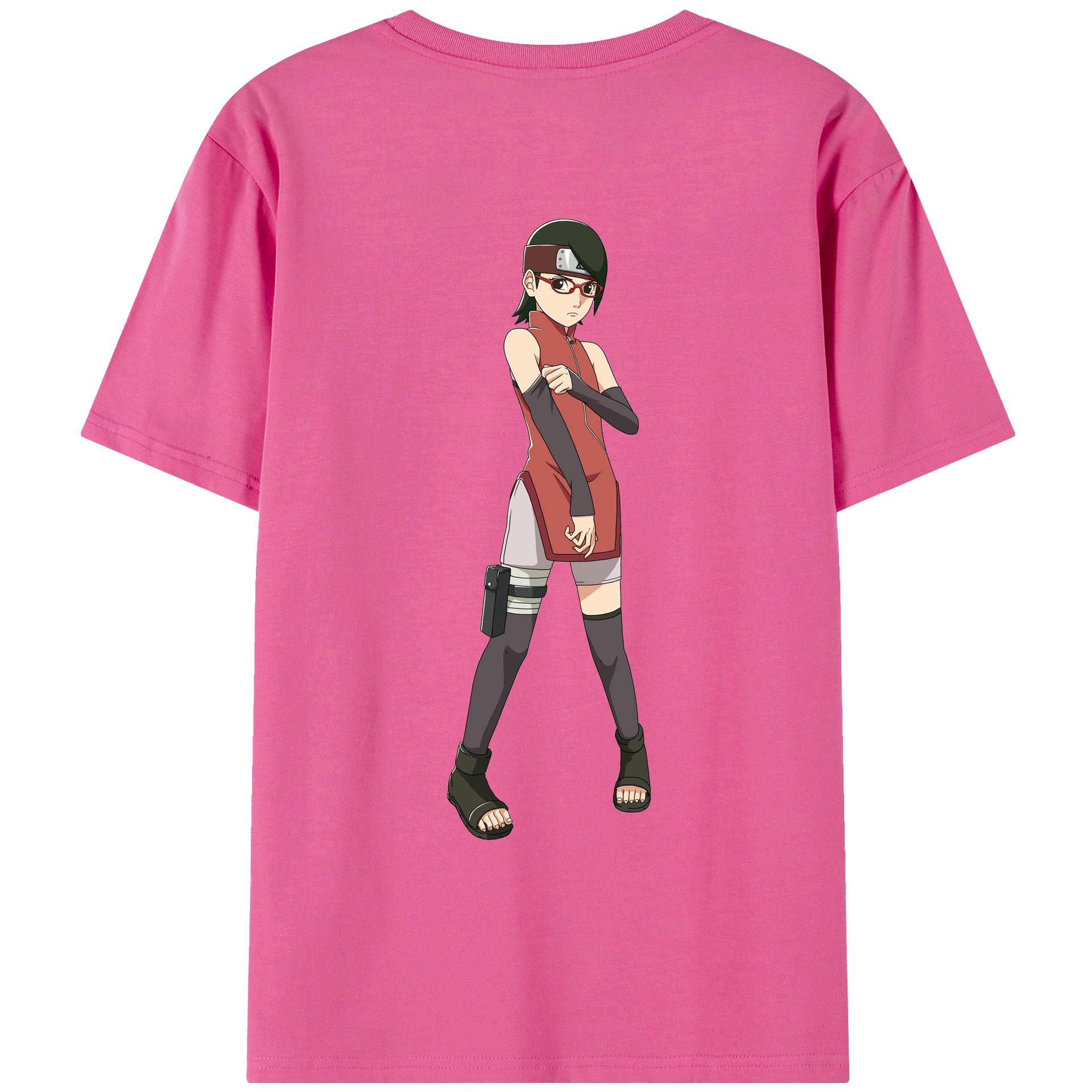 （画像用） NARUTO -ナルト- うちは サラダ Uchiha Sarada レディース半袖Tシャツ(バックプリント)