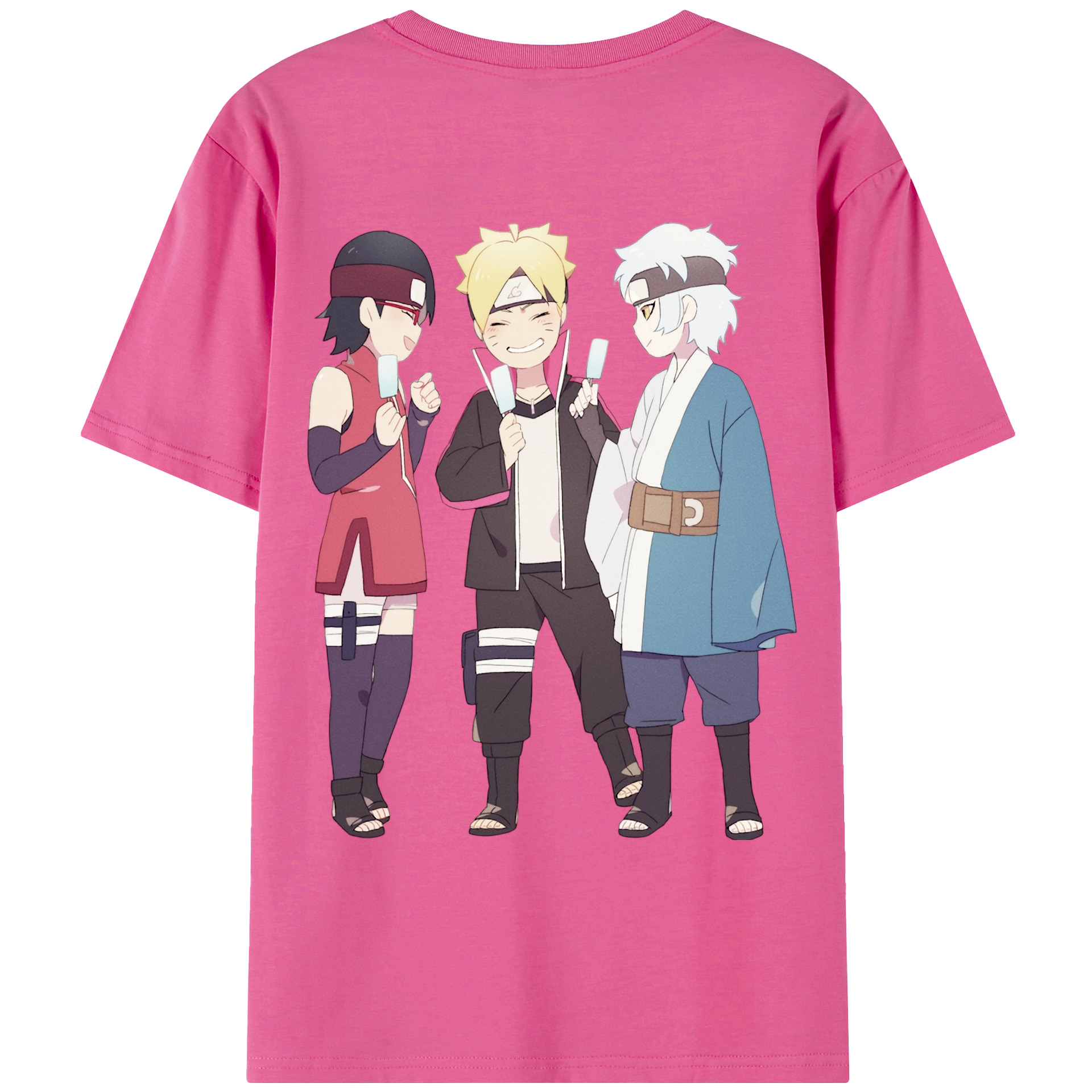 （画像用） NARUTO -ナルト- うちは サラダ Uchiha Sarada レディース半袖Tシャツ(バックプリント)