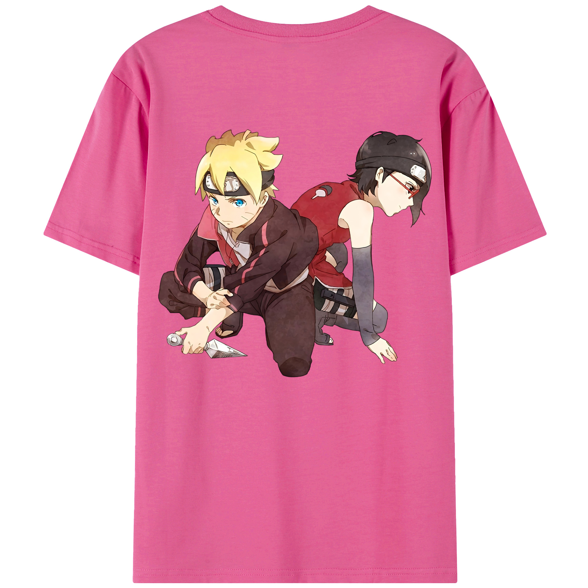 （画像用） NARUTO -ナルト- うちは サラダ Uchiha Sarada レディース半袖Tシャツ(バックプリント)