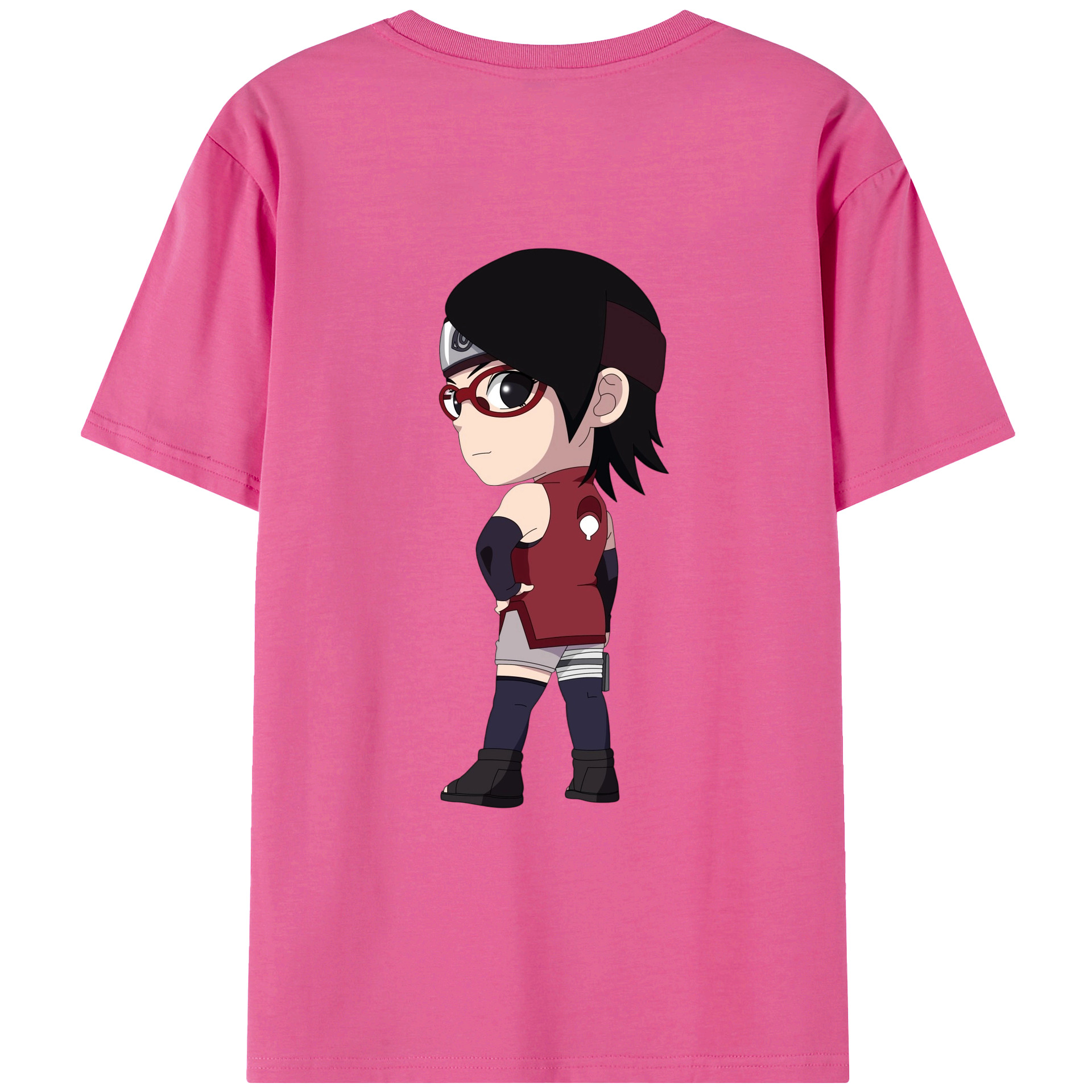 （画像用） NARUTO -ナルト- うちは サラダ Uchiha Sarada レディース半袖Tシャツ(バックプリント)