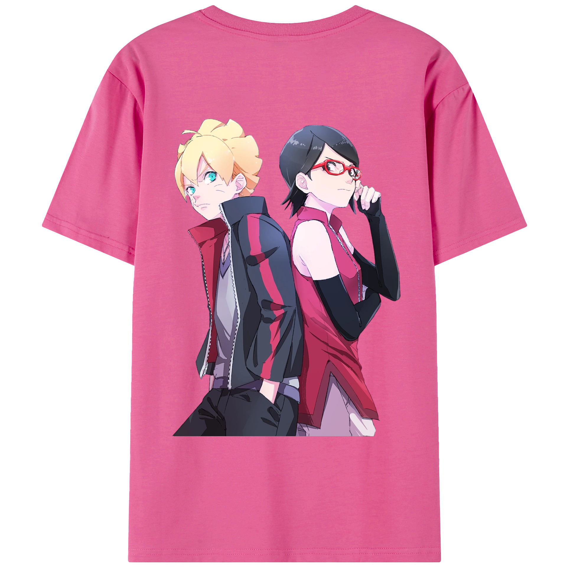（画像用） NARUTO -ナルト- うちは サラダ Uchiha Sarada レディース半袖Tシャツ(バックプリント)