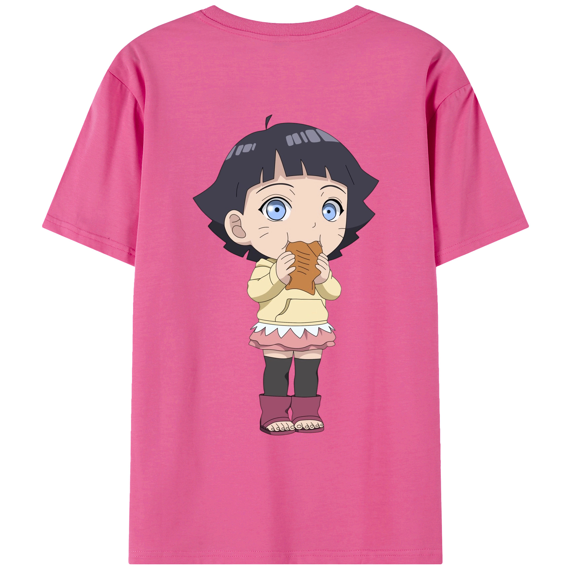 （画像用） NARUTO -ナルト- うずまき ヒマワリ Uzumaki Himawari レディース半袖Tシャツ(バックプリント)