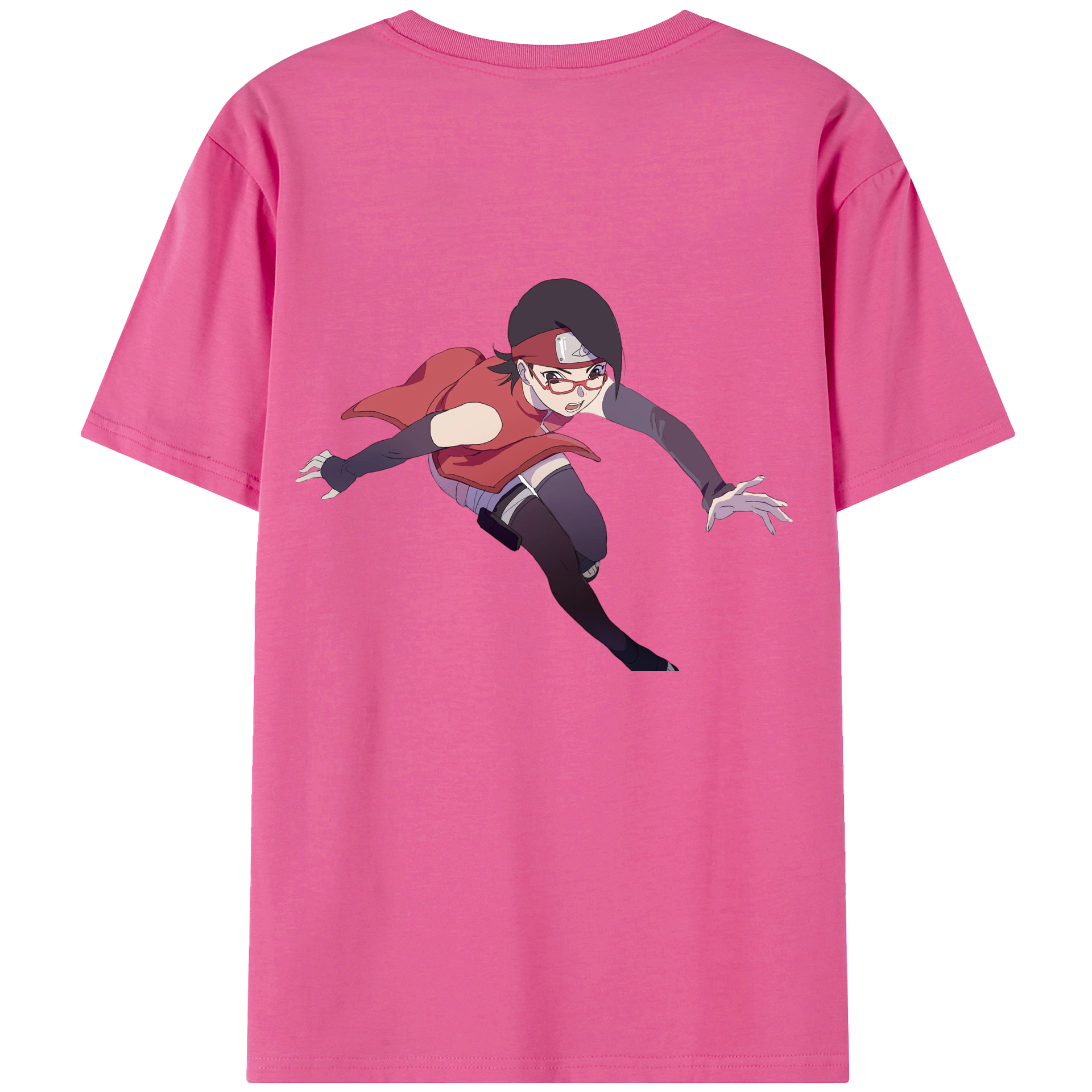 （画像用） NARUTO -ナルト- うちは サラダ Uchiha Sarada レディース半袖Tシャツ(バックプリント)