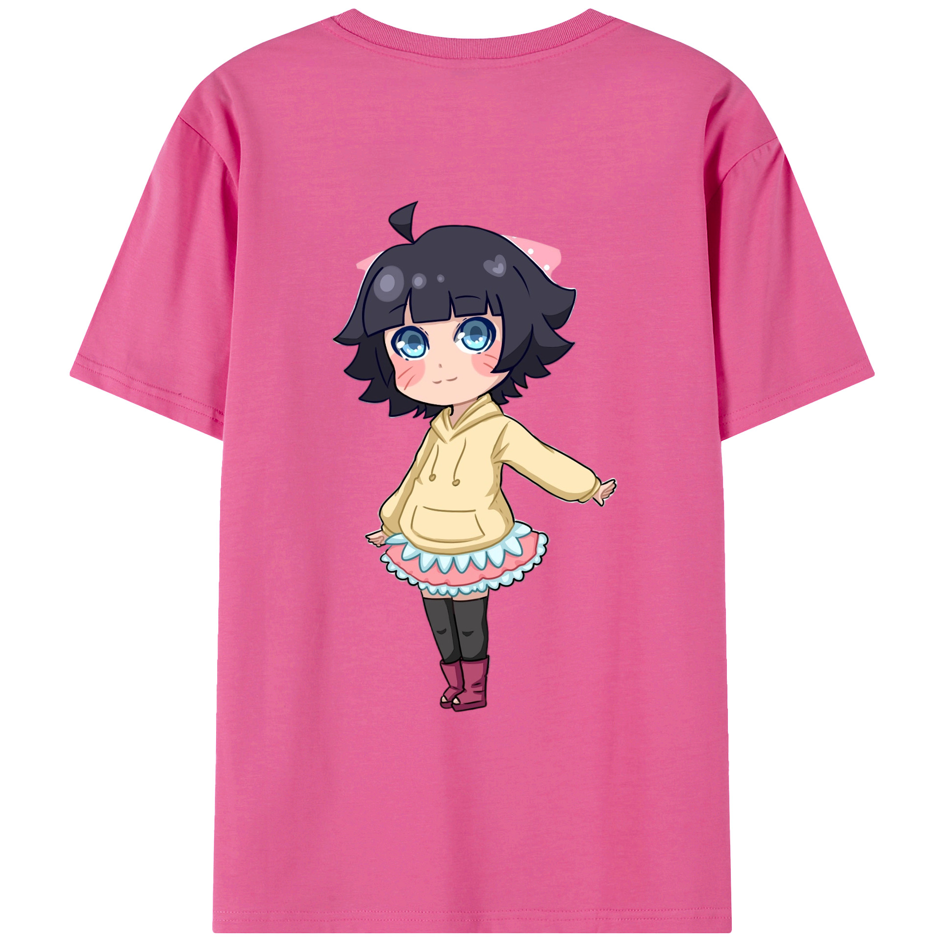 （画像用） NARUTO -ナルト- うずまき ヒマワリ Uzumaki Himawari レディース半袖Tシャツ(バックプリント)