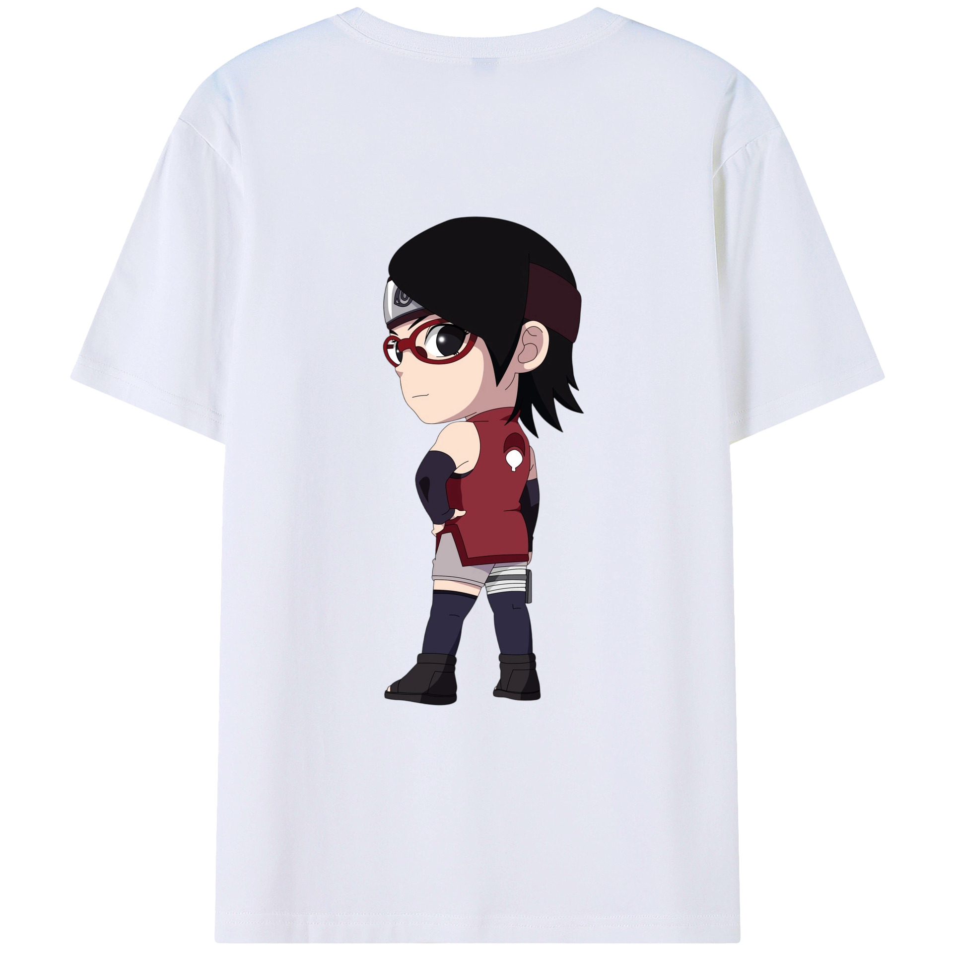 （画像用） NARUTO -ナルト- うちは サラダ Uchiha Sarada レディース半袖Tシャツ(バックプリント)