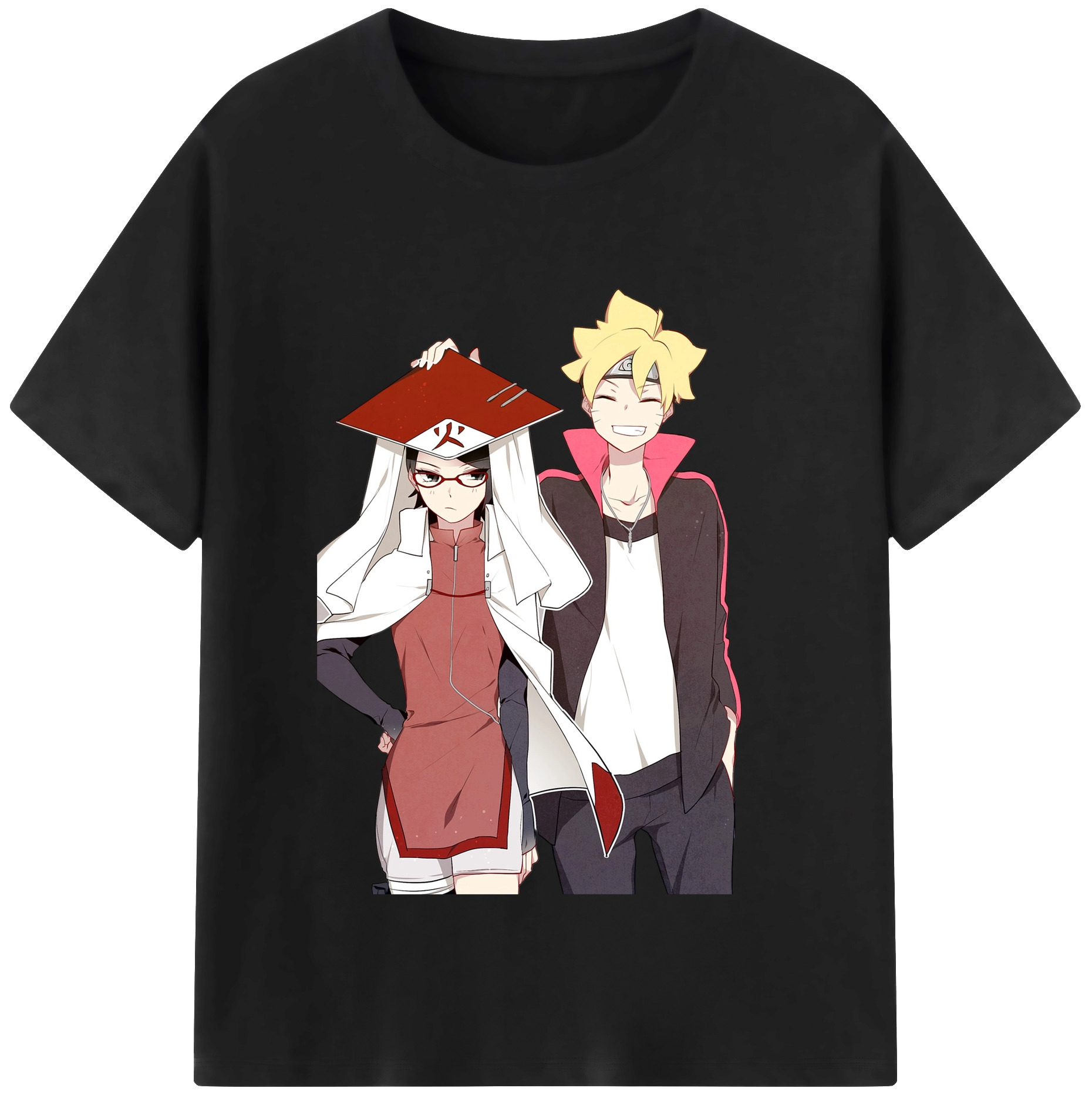 （画像用） NARUTO -ナルト- うちは サラダ Uchiha Sarada レディースカジュアルプリントTシャツ（綿100％）