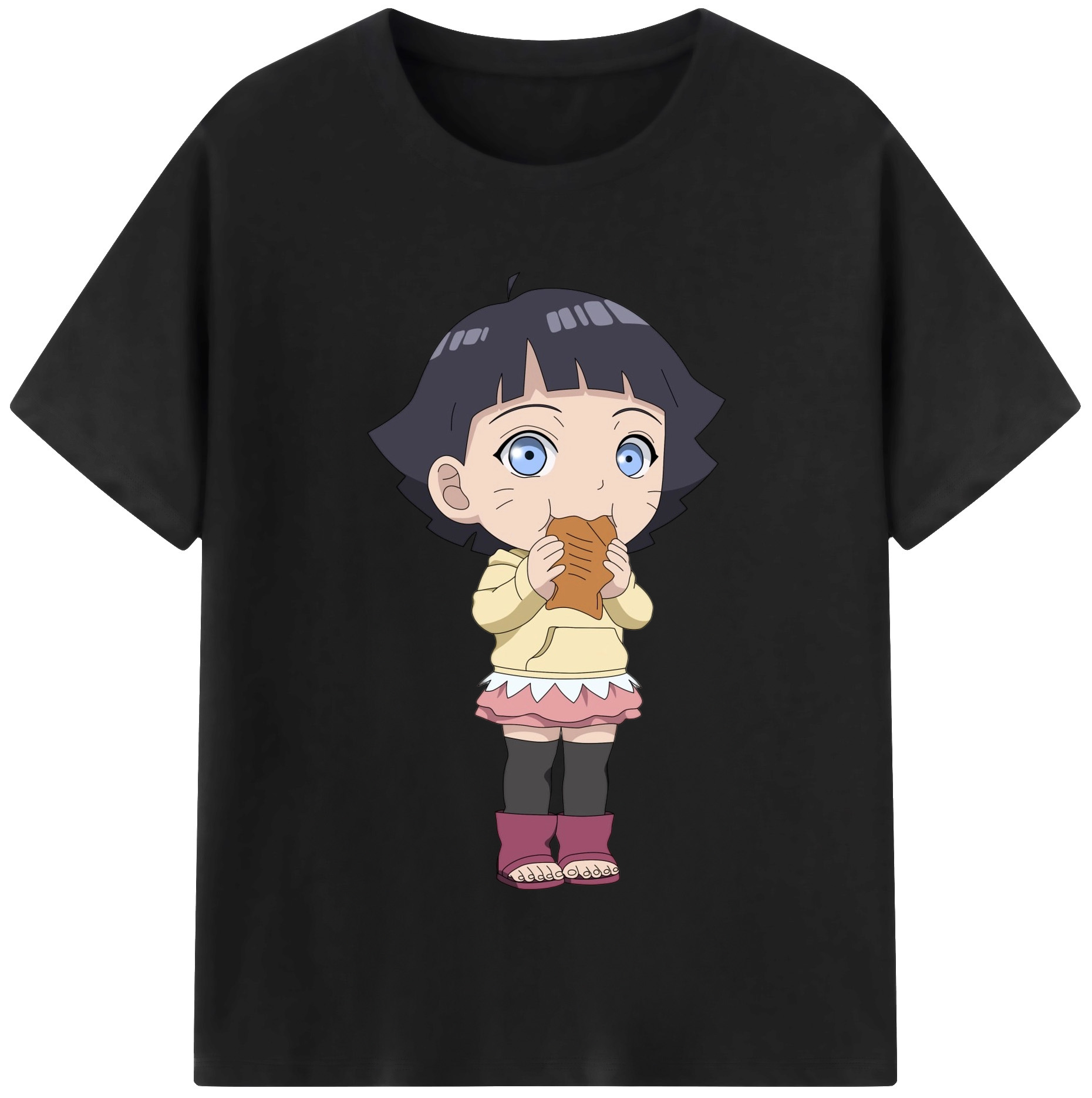 （画像用） NARUTO -ナルト- うずまき ヒマワリ Uzumaki Himawari レディースカジュアルプリントTシャツ（綿100％）