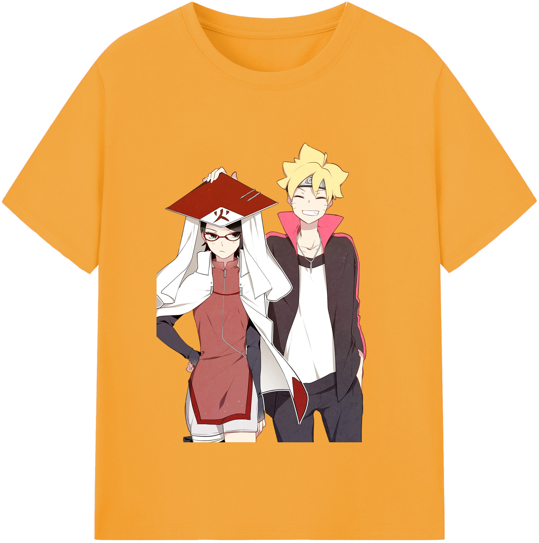（画像用） NARUTO -ナルト- うちは サラダ Uchiha Sarada レディースカジュアルプリントTシャツ（綿100％）