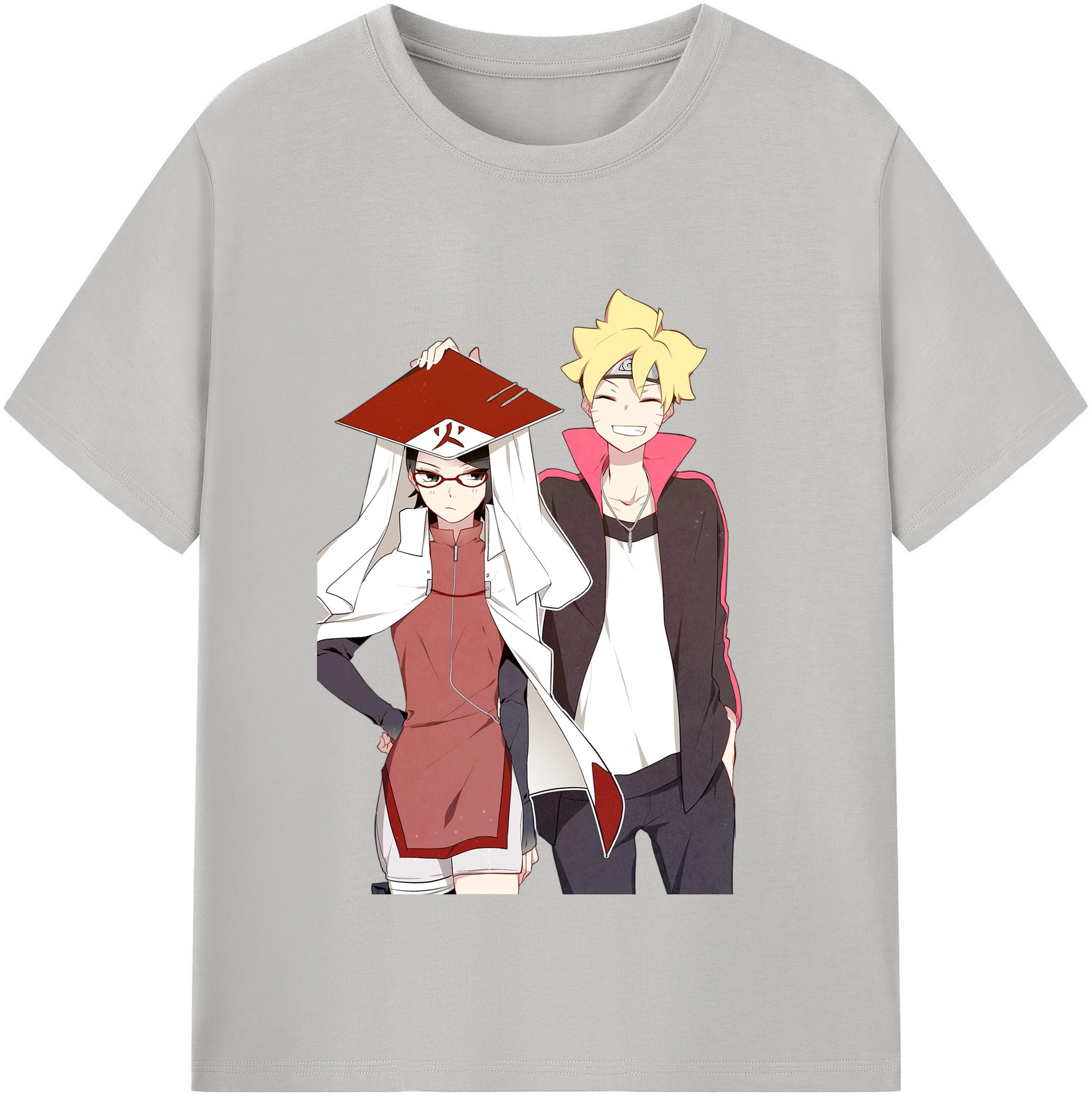 （画像用） NARUTO -ナルト- うちは サラダ Uchiha Sarada レディースカジュアルプリントTシャツ（綿100％）