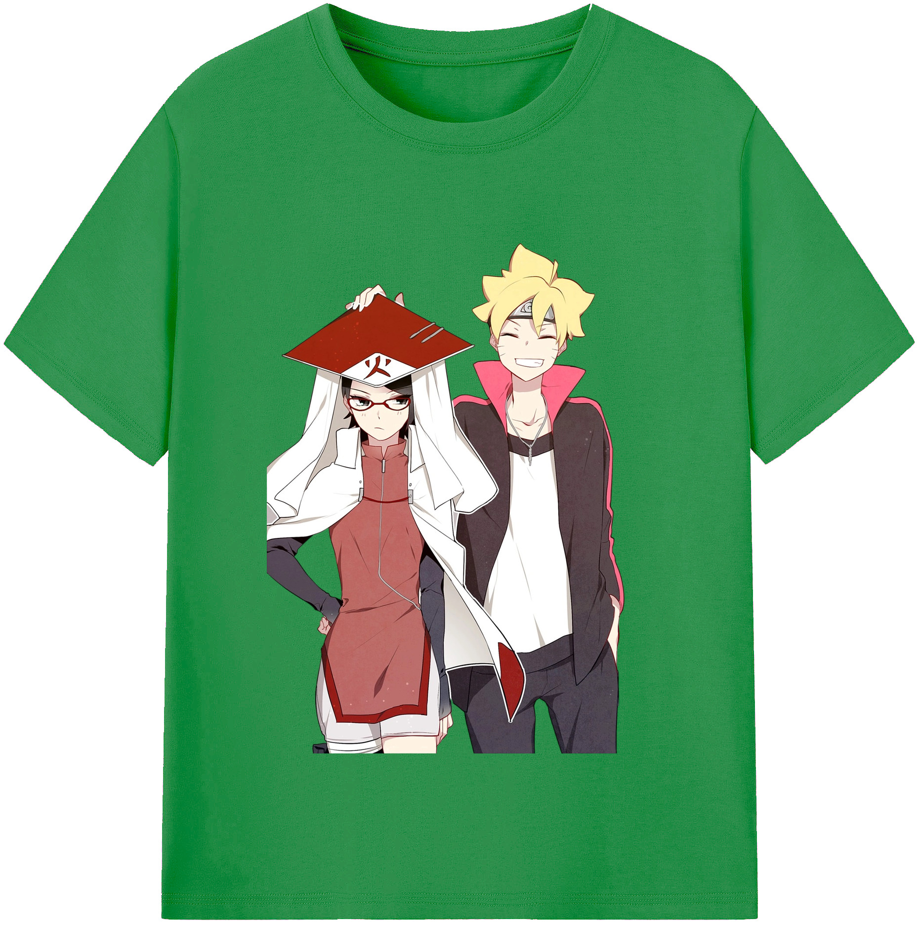 （画像用） NARUTO -ナルト- うちは サラダ Uchiha Sarada レディースカジュアルプリントTシャツ（綿100％）