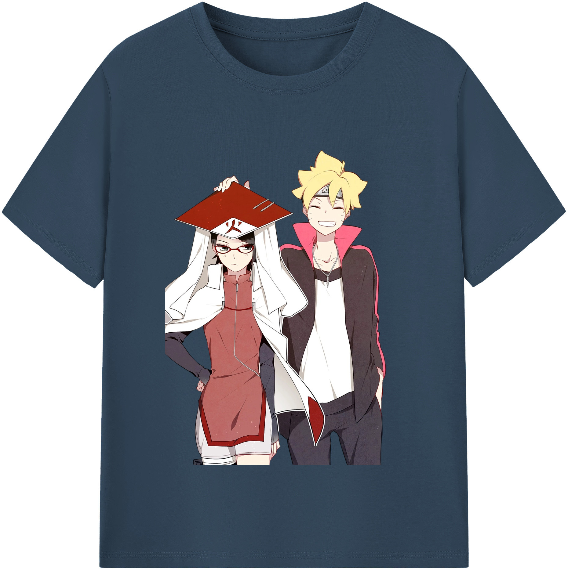 （画像用） NARUTO -ナルト- うちは サラダ Uchiha Sarada レディースカジュアルプリントTシャツ（綿100％）