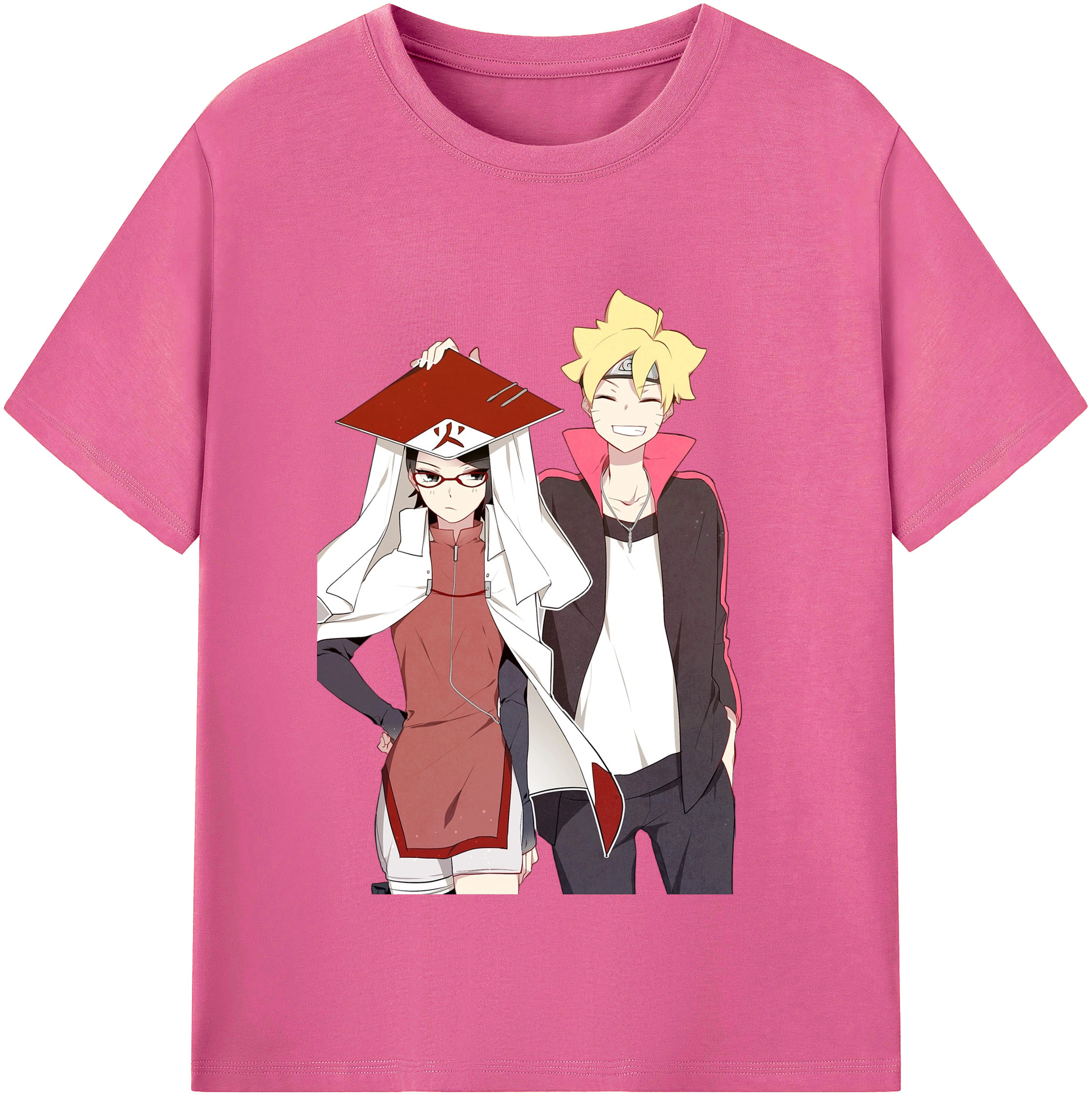 （画像用） NARUTO -ナルト- うちは サラダ Uchiha Sarada レディースカジュアルプリントTシャツ（綿100％）