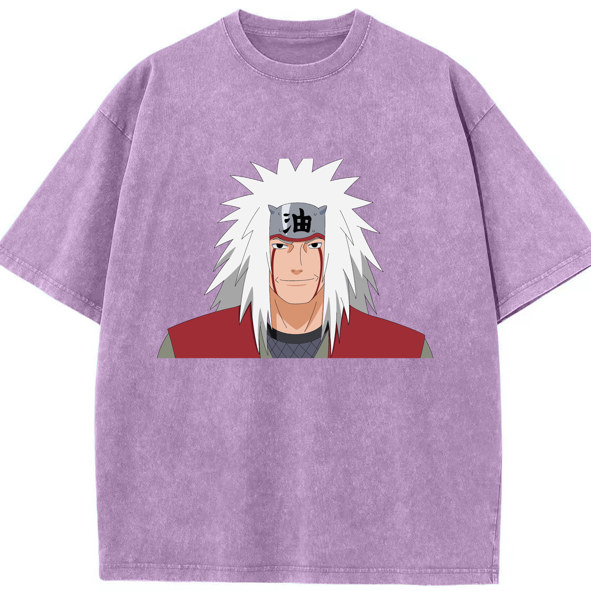 （画像用） NARUTO -ナルト- 自来也（じらいや） Jiraiya 綿100% ヴィンテージ風 半袖Tシャツ（フロントプリント）