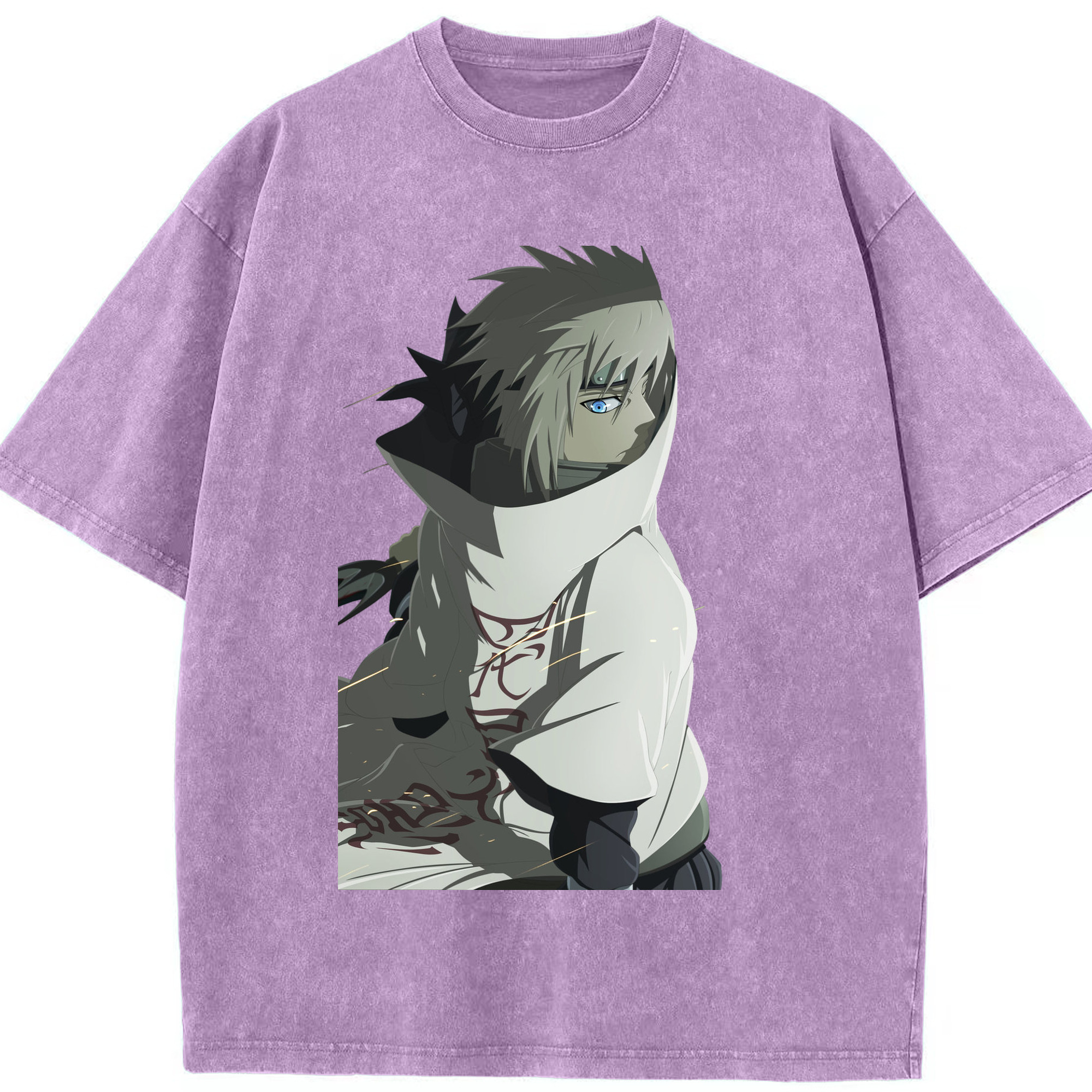 （画像用） NARUTO -ナルト- 波風 ミナト Namikaze Minato 綿100% ヴィンテージ風 半袖Tシャツ（フロントプリント）