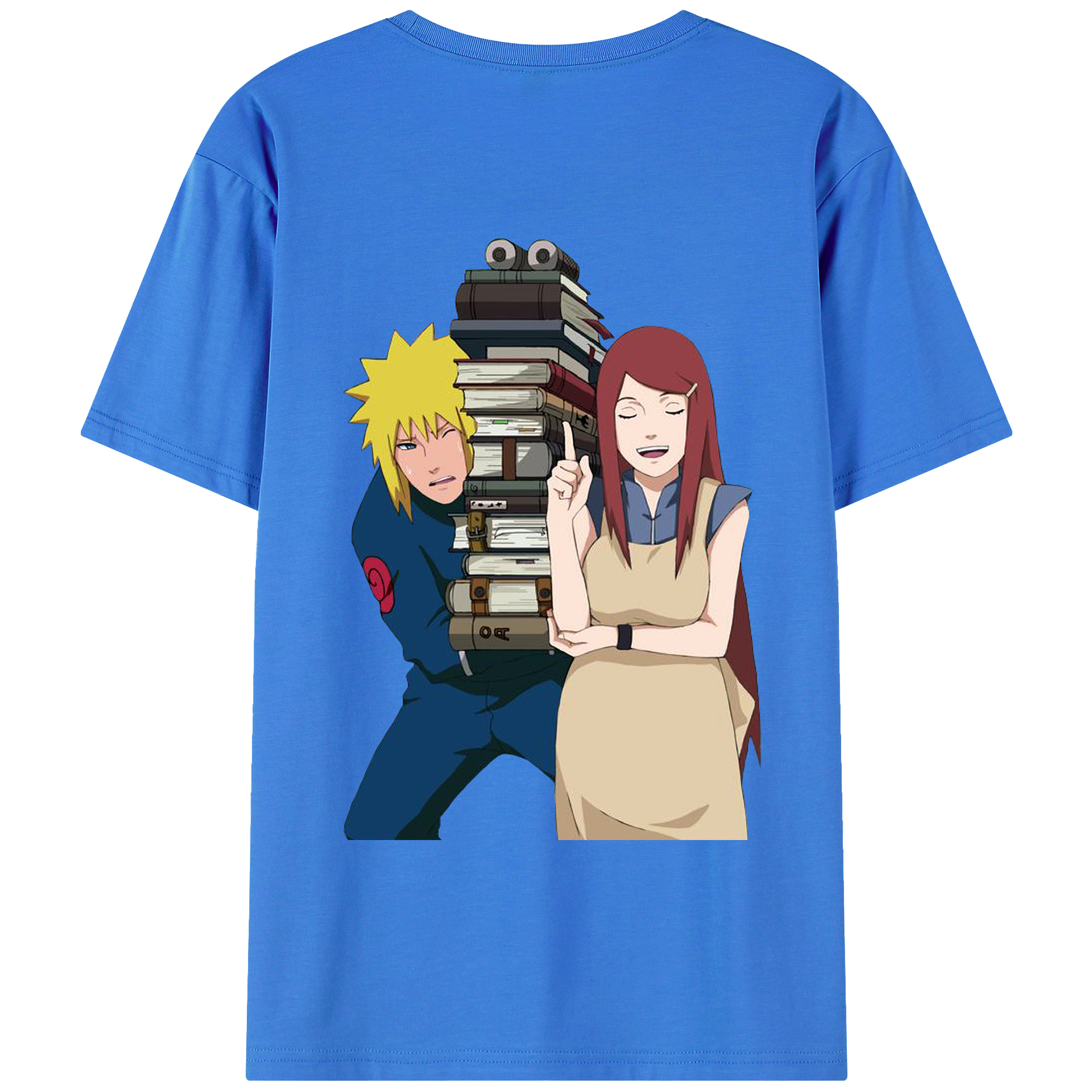 （画像用） NARUTO -ナルト- 波風 ミナト Namikaze Minato 綿100％ メンズ半袖Tシャツ（バックプリント） 通気性