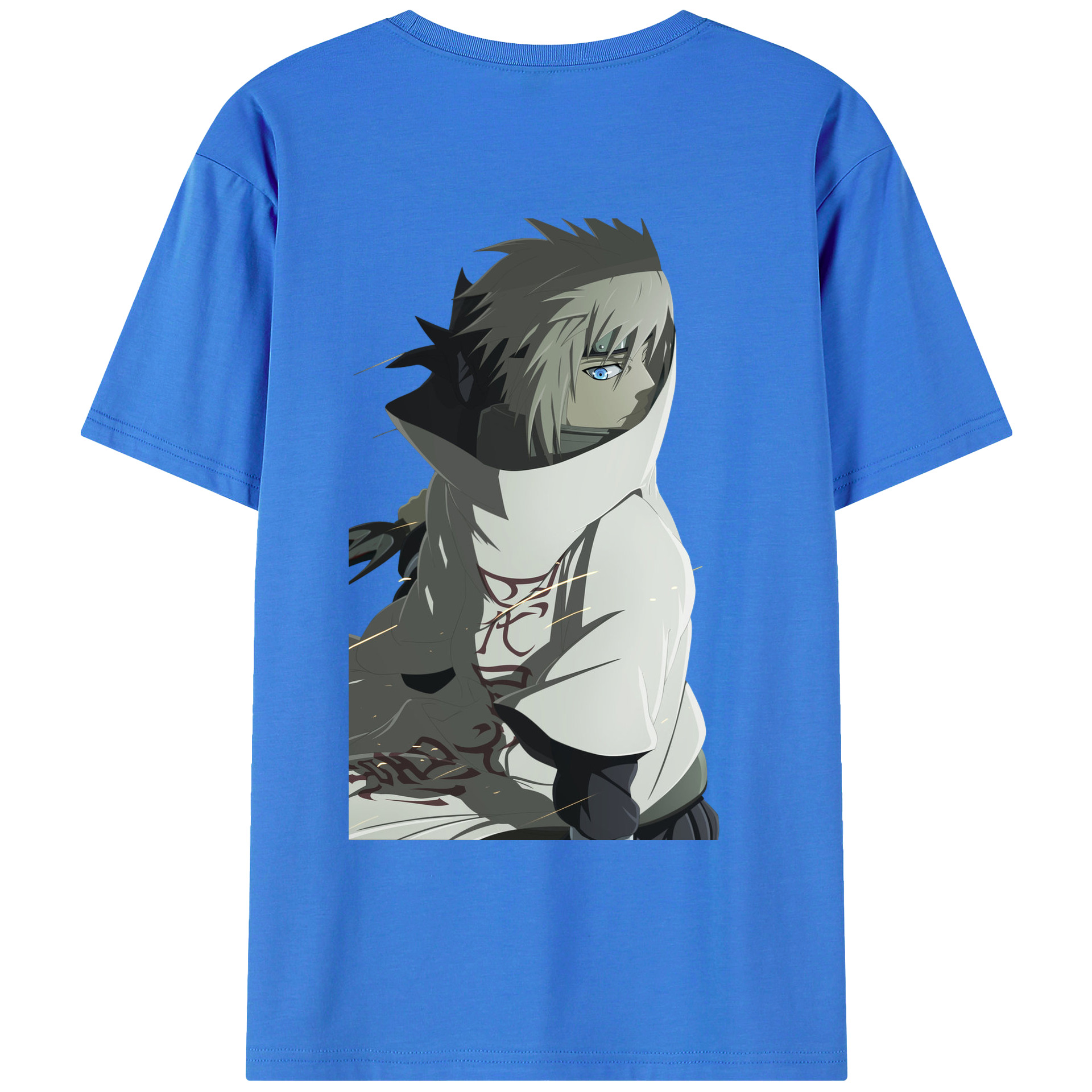 （画像用） NARUTO -ナルト- 波風 ミナト Namikaze Minato 綿100％ メンズ半袖Tシャツ（バックプリント） 通気性