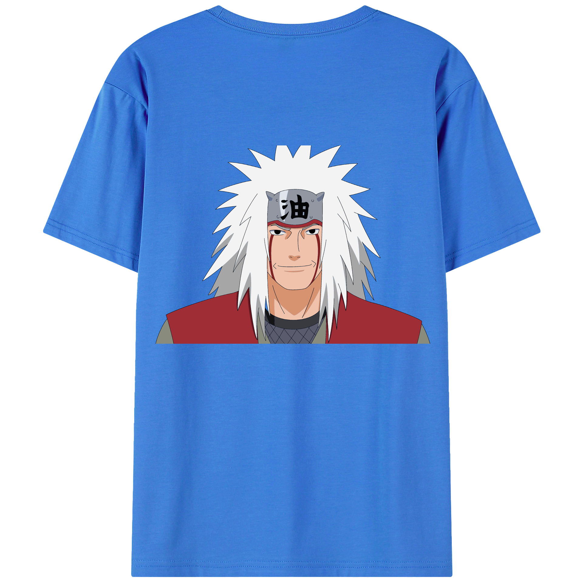 （画像用） NARUTO -ナルト- 自来也（じらいや） Jiraiya 綿100％ メンズ半袖Tシャツ（バックプリント） 通気性
