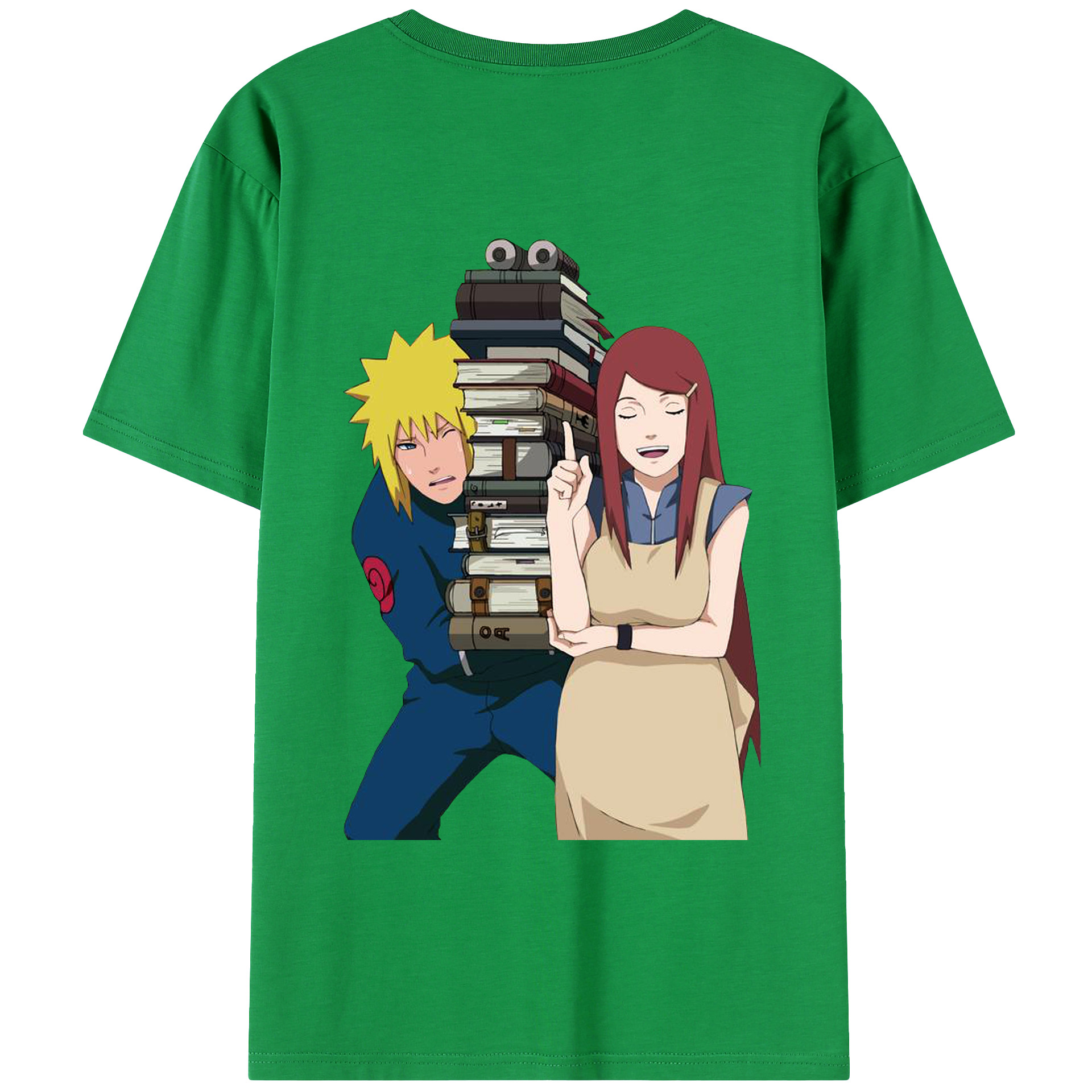 （画像用） NARUTO -ナルト- 波風 ミナト Namikaze Minato 綿100％ メンズ半袖Tシャツ（バックプリント） 通気性